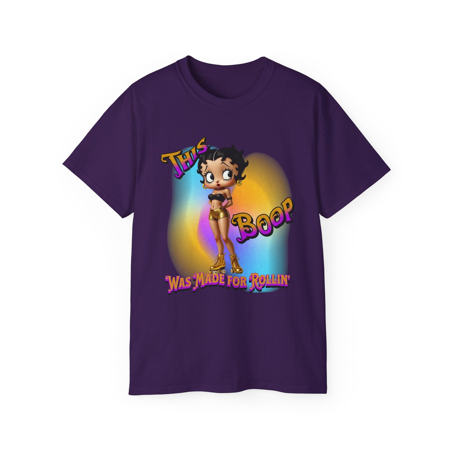 Retro Betty Boop Cartoon Tee, Fun Skater Themed T-Shirt, Vintage Skater Girl Shirt, Casual Wear, Betty Boop Design, Perfect Gift for Skater Fans