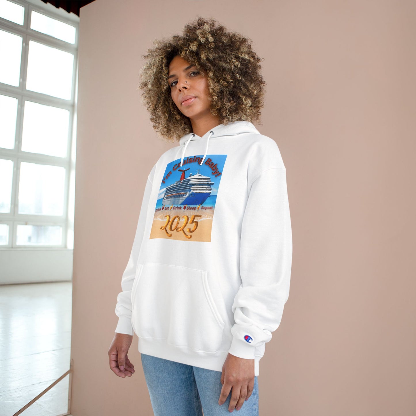 "I'm Cruising Baby 2025" Champion Hoodie, Men and Women Cruise Hoodie 2025, Bon Voyage Shirts 2025, Sailing Shirts