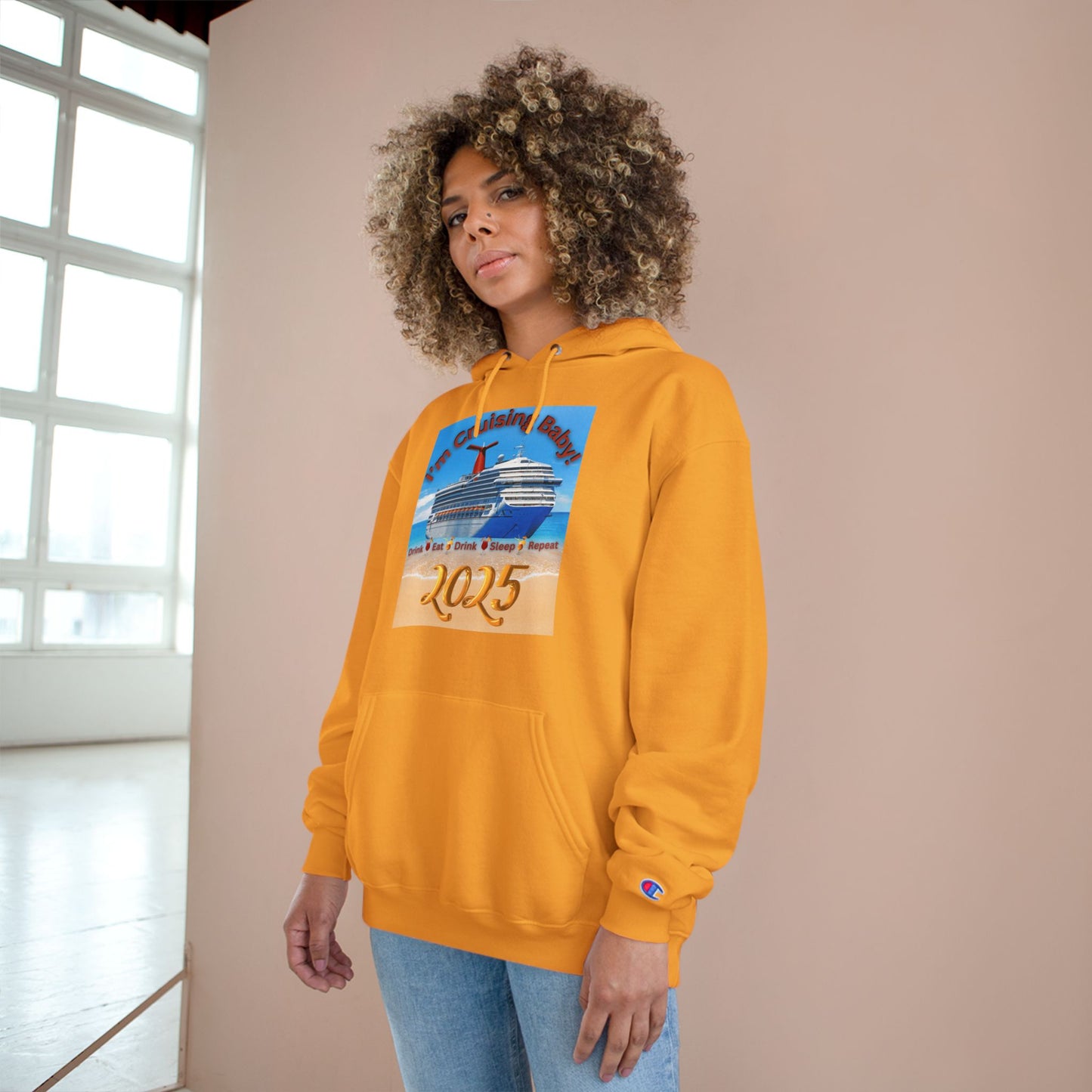 "I'm Cruising Baby 2025" Champion Hoodie, Men and Women Cruise Hoodie 2025, Bon Voyage Shirts 2025, Sailing Shirts