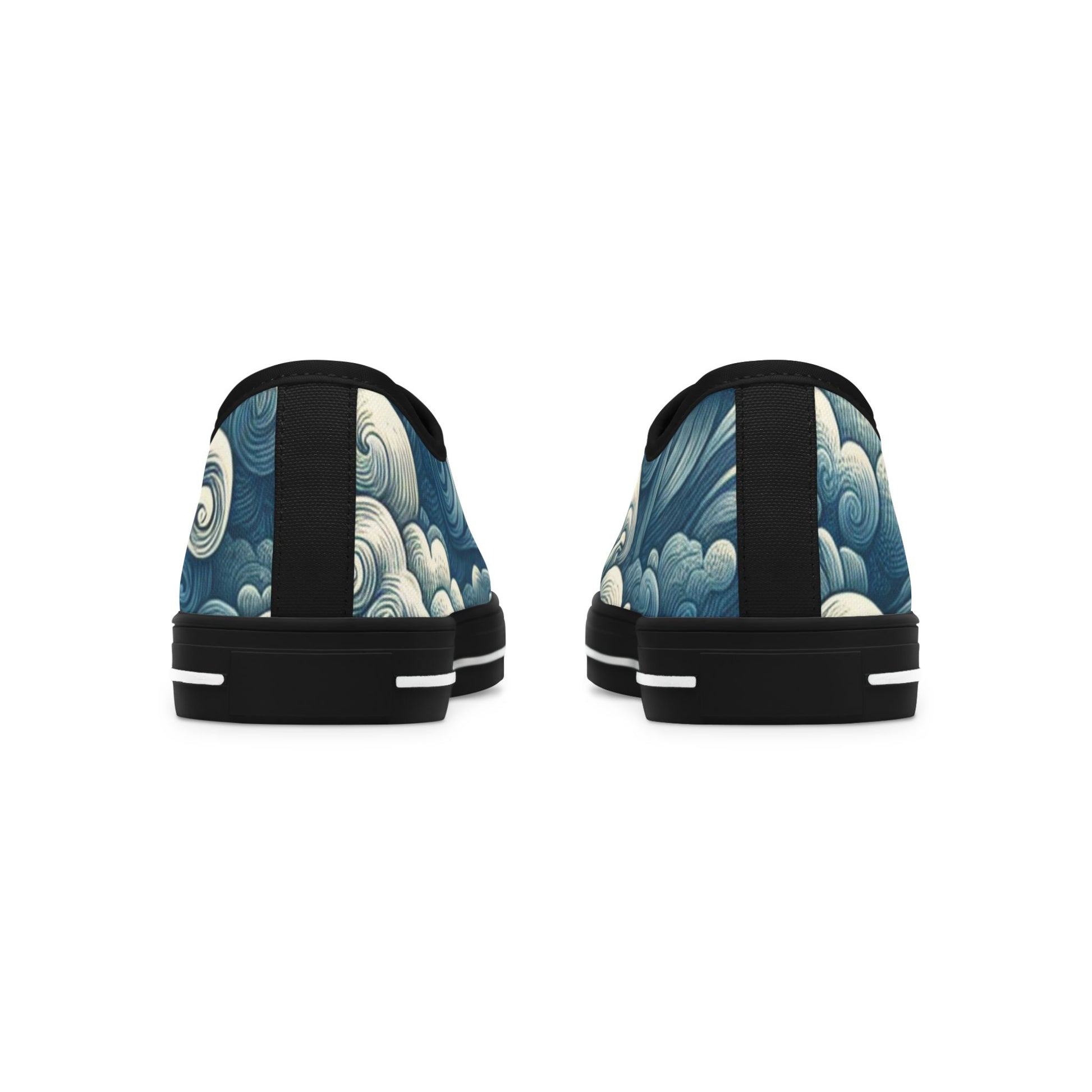 Women's Artistic Cloud Print Sneakers | Trendy Low-Top Shoes, Walking Sneakers, Casual Footwear, Gift for Her, Unique Sneaker Design