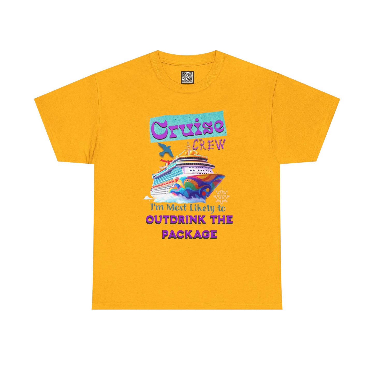 Cruise Crew Outdrink Package Tee | Fun Vacation T-Shirt | Perfect for Summer, Group Trips, Gifts, Drink Package T-Shirt for Cruise
