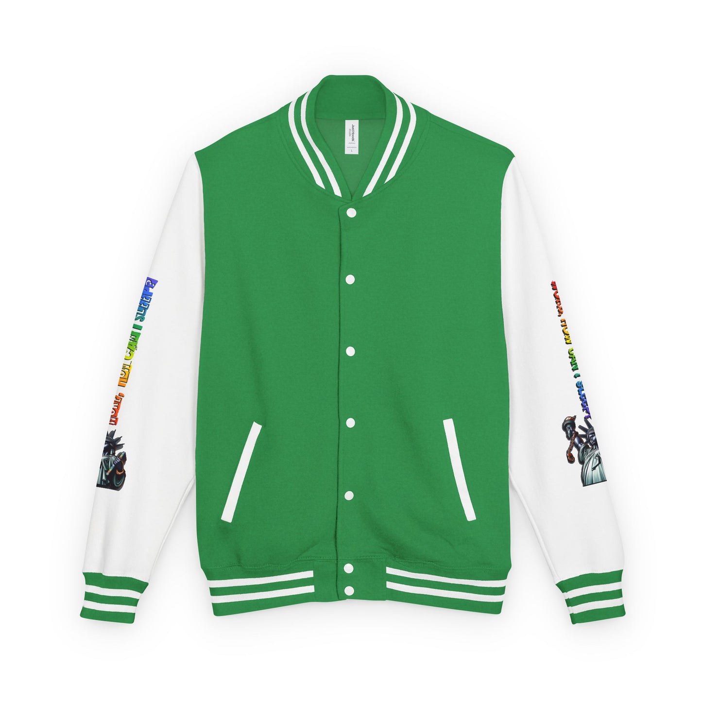 Letterman Jacket — 'America' Statue of Liberty Retro Graphic