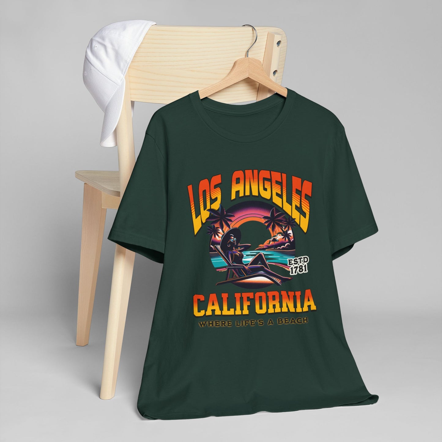 Los Angeles Vibes – “Where Life’s a Beach” Tee, Los Angeles Style Clothing, Beach Style T-Shirt, Rep Your City Los Angeles