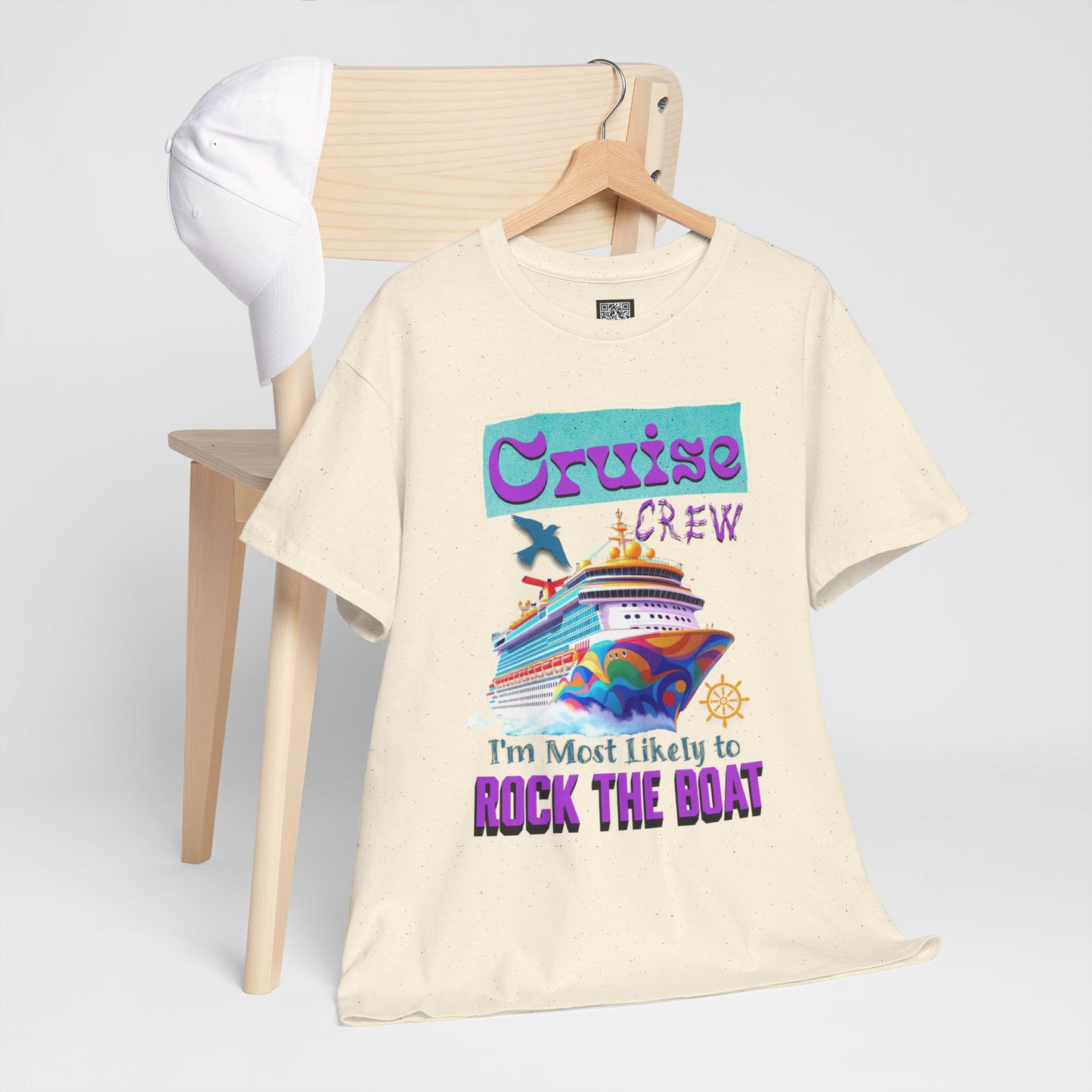 Cruise Crew Unisex Heavy Cotton Tee - Perfect for Cruise Lovers, Cruise Vacation, Summer Adventures, Nautical Theme, Gift Idea