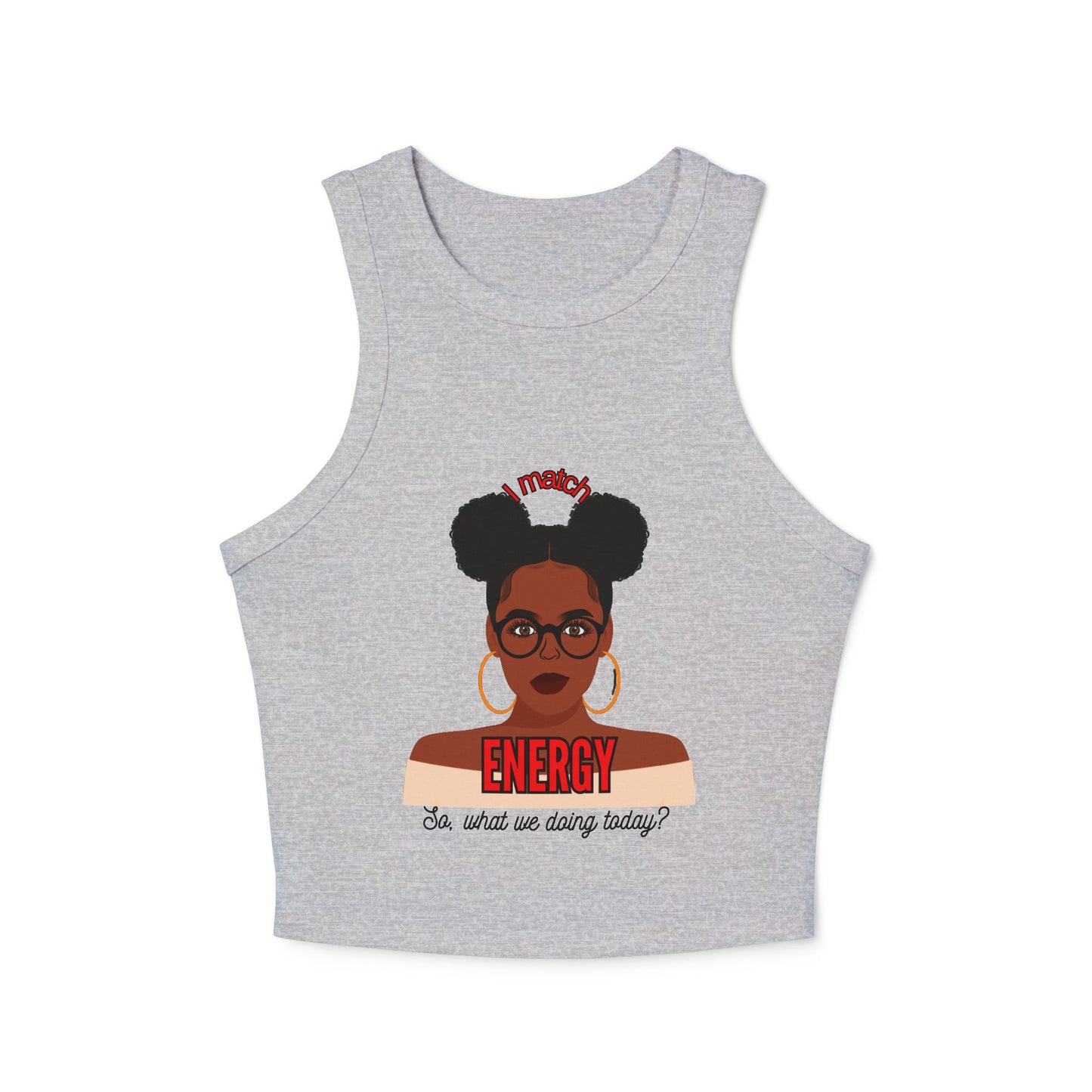I Match Energy Women's Micro Rib Racer Tank Top,