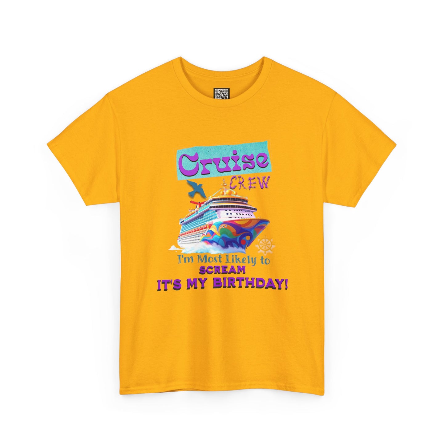 Cruise Crew Birthday T-Shirt, Vacation Shirt, Travel Tee, Fun Cruise Gift, Birthday Celebration Apparel for a Cruise Crew