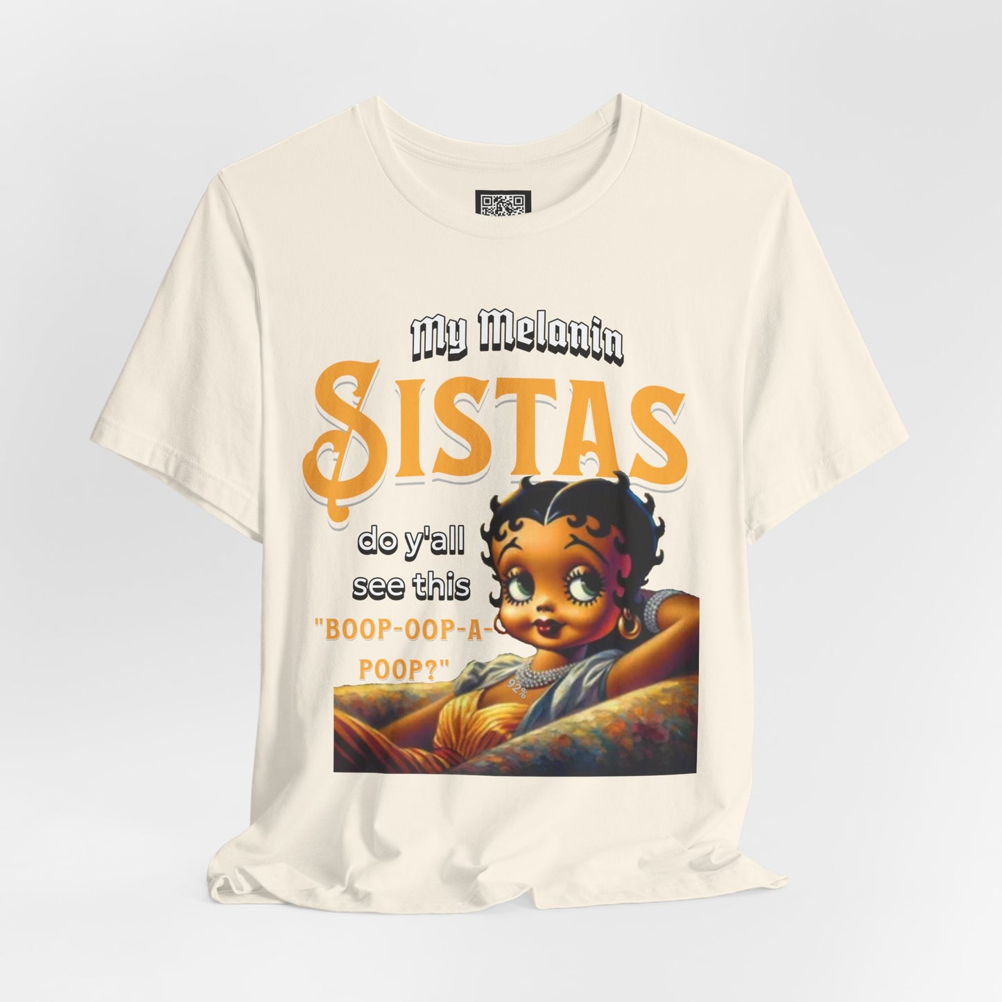 Melanin Betty Boop T-Shirt – "My Melanin Sistas" Black Girl Magic Tee, Funny Black Culture Shirt, XS–4XL
