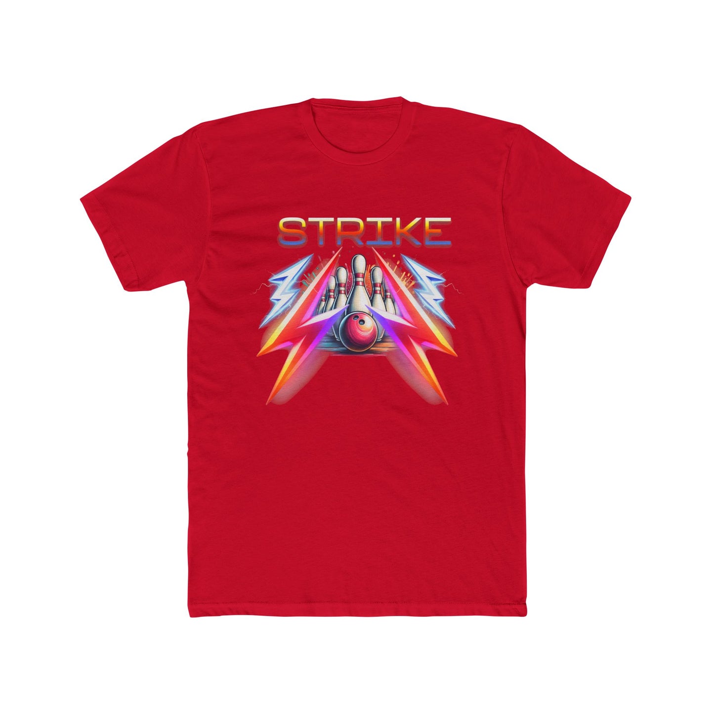 Retro Bowling Strike Unisex Cotton Crew Tee, When You Roll Up and Show Out on the Lanes, Strike Bowling T-Shirt for Men and Women