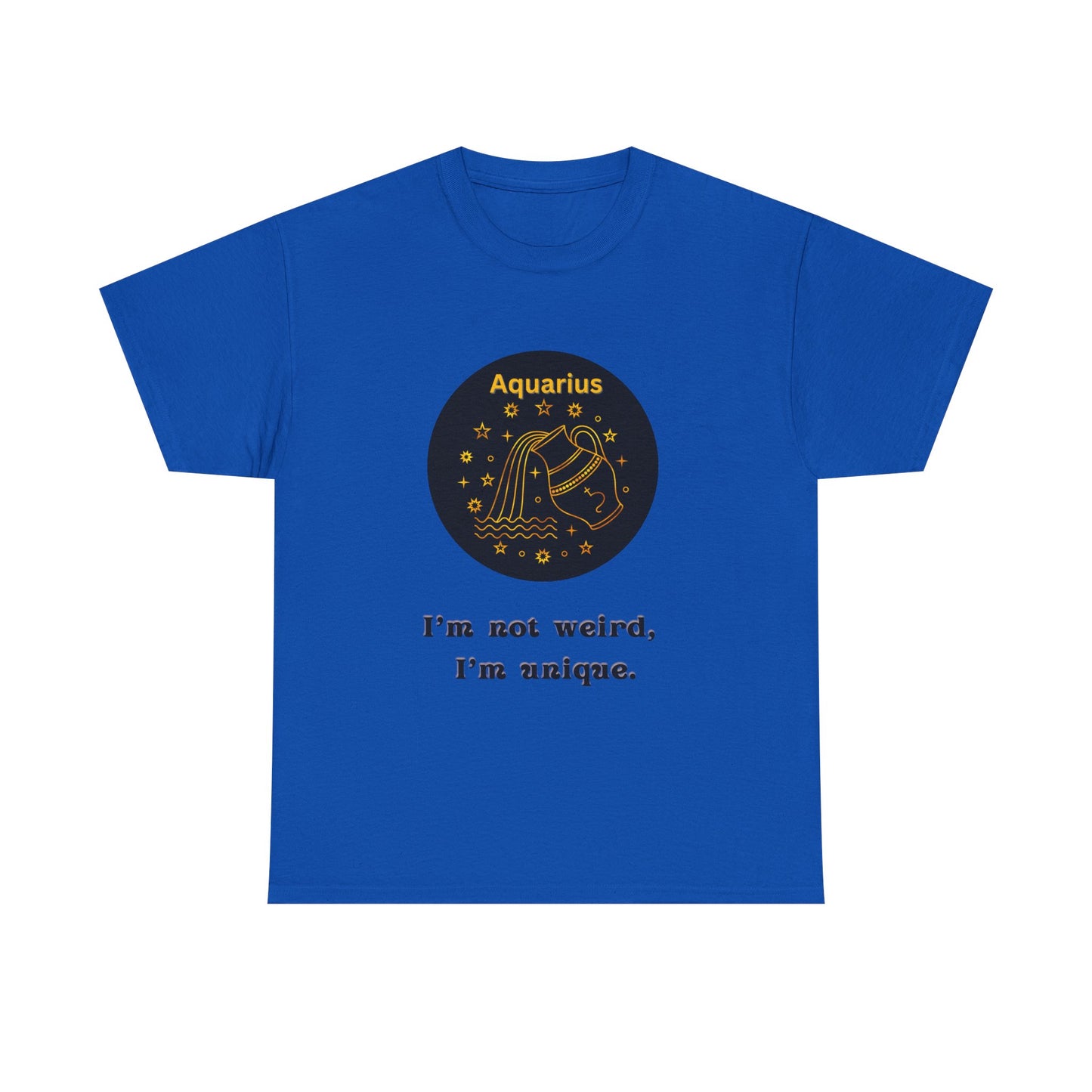 Aquarius T-Shirt, Aquarius Horoscope Gifts, Birth Month Gifts, Zodiac Sign T-Shirt Gifts, Astrology T-Shirt, Unisex Heavy Cotton Tee
