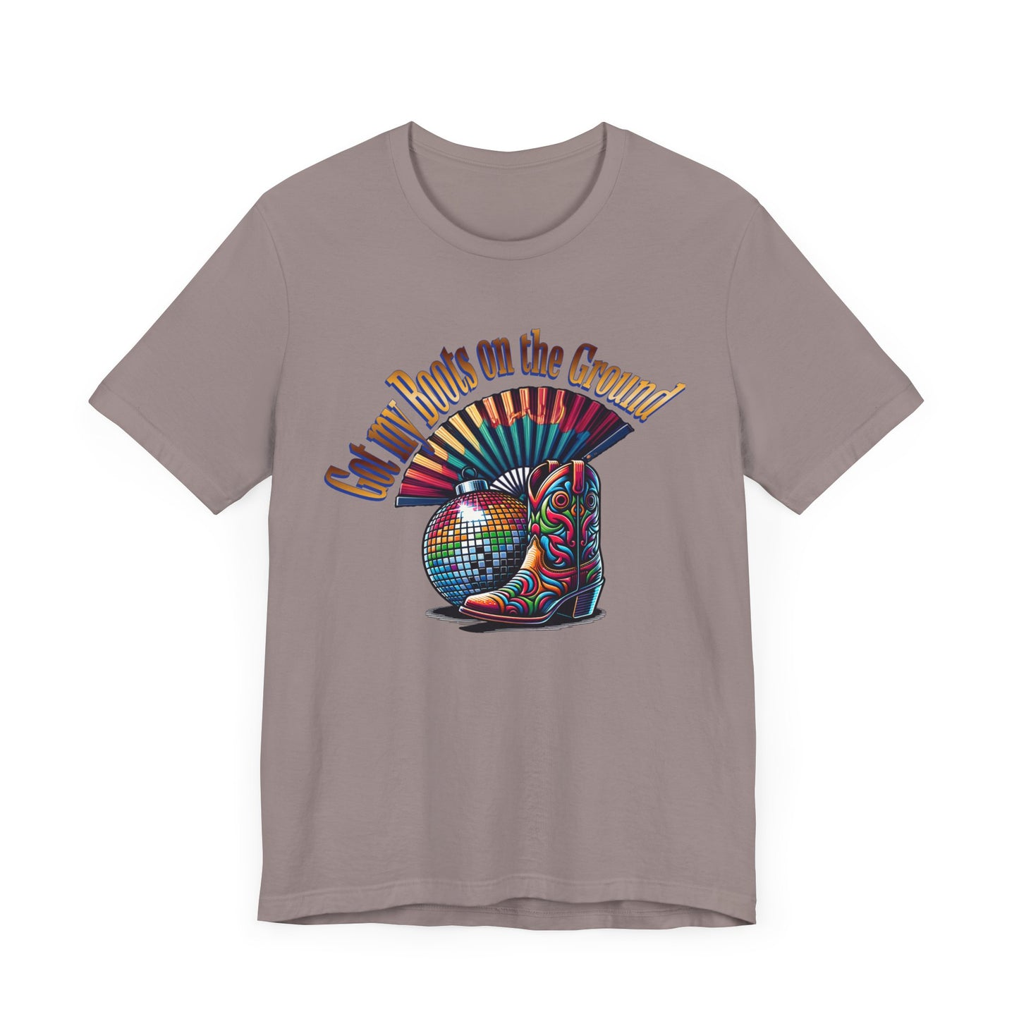 Boots on the Ground Groove Tee, Disco Ball Unisex Jersey Tee - Fun Tee for Latest Dance Crave Boots on the Ground Music Lovers