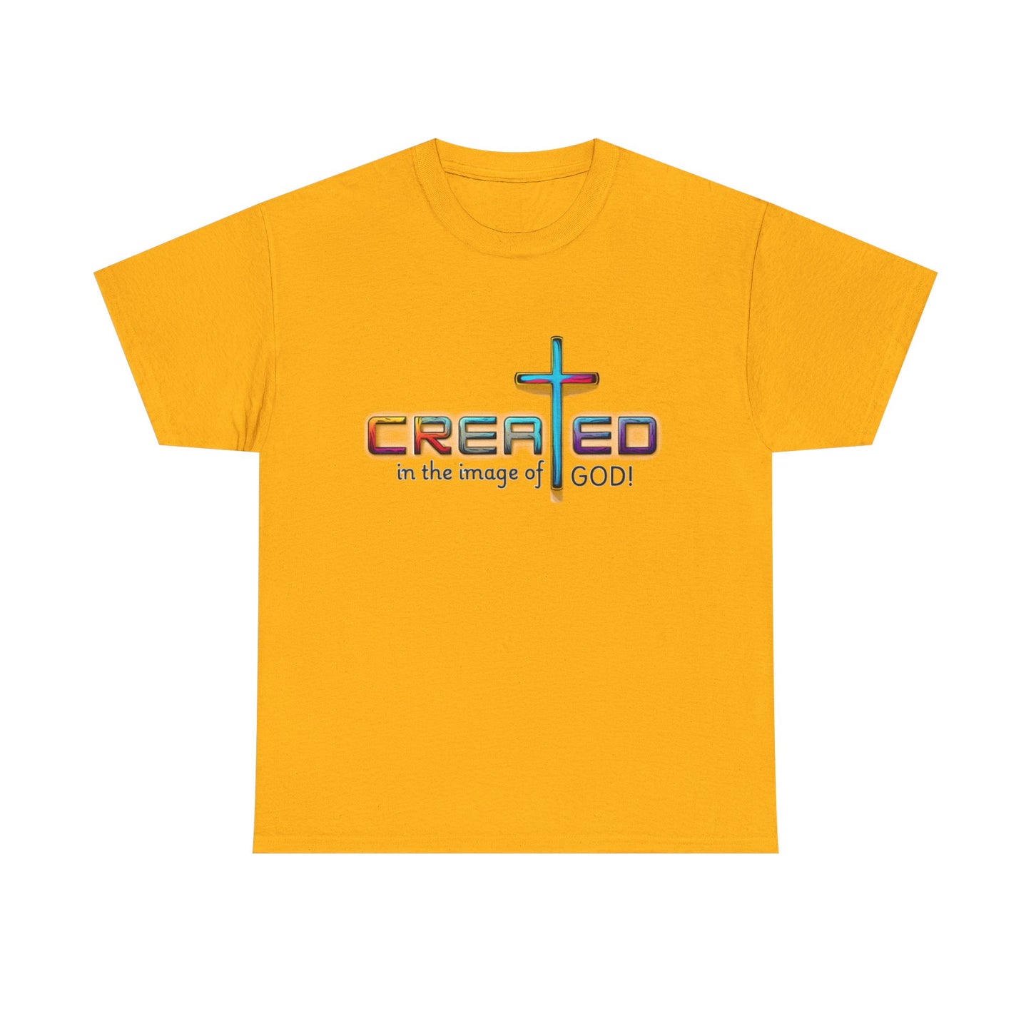 Religious T-Shirt, Inspirational Shirt, Unisex Christian Apparel, Jesus T-Shirt to Motivate, Christian T-Shirt, Created in His Image, God is