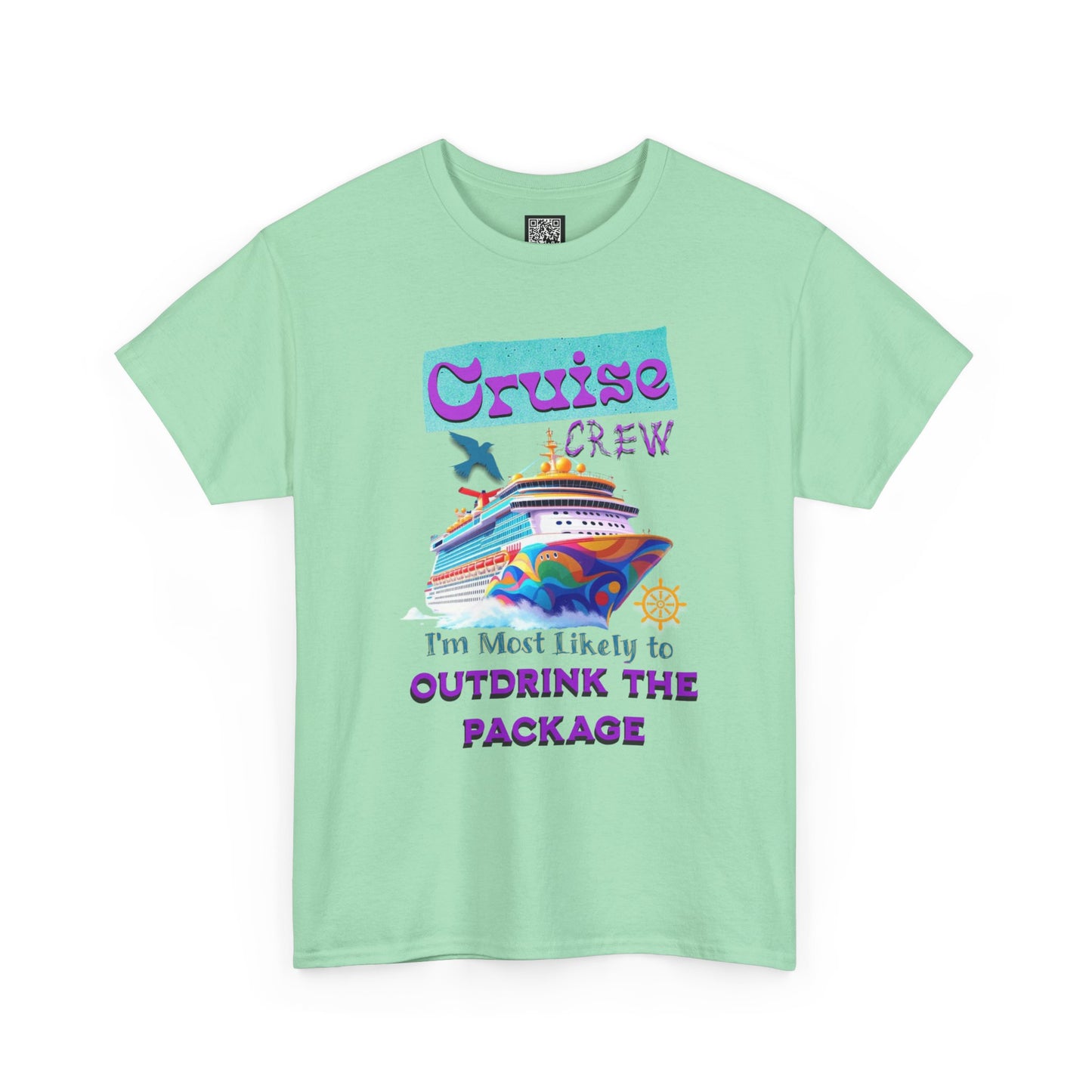 Cruise Crew Outdrink Package Tee | Fun Vacation T-Shirt | Perfect for Summer, Group Trips, Gifts, Drink Package T-Shirt for Cruise