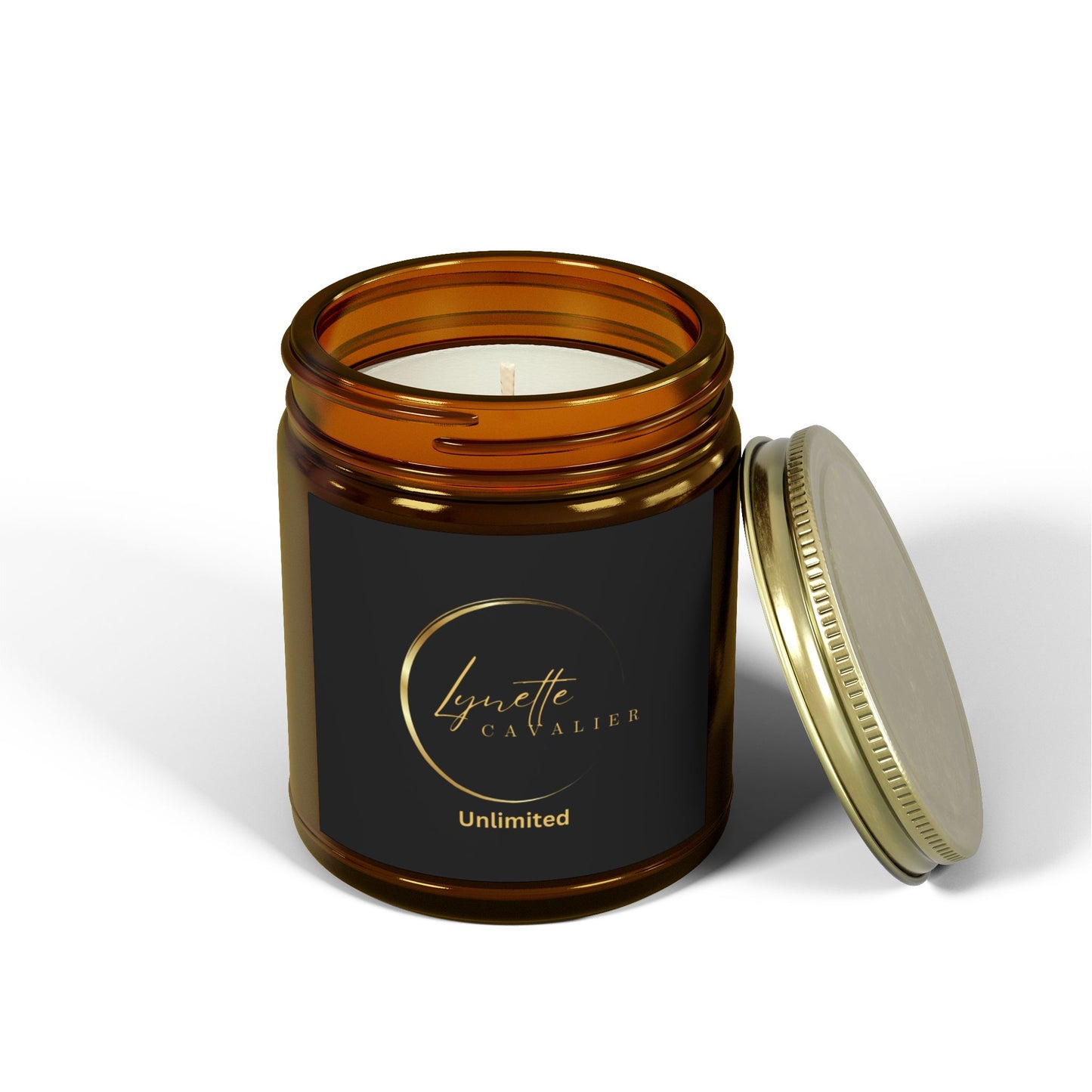 Lynette Cavalier's Scented Candles, Coconut Apricot Wax (4oz, 9oz), 20 Hours of Burn Time, Hand Poured Coconut Apricot Wax