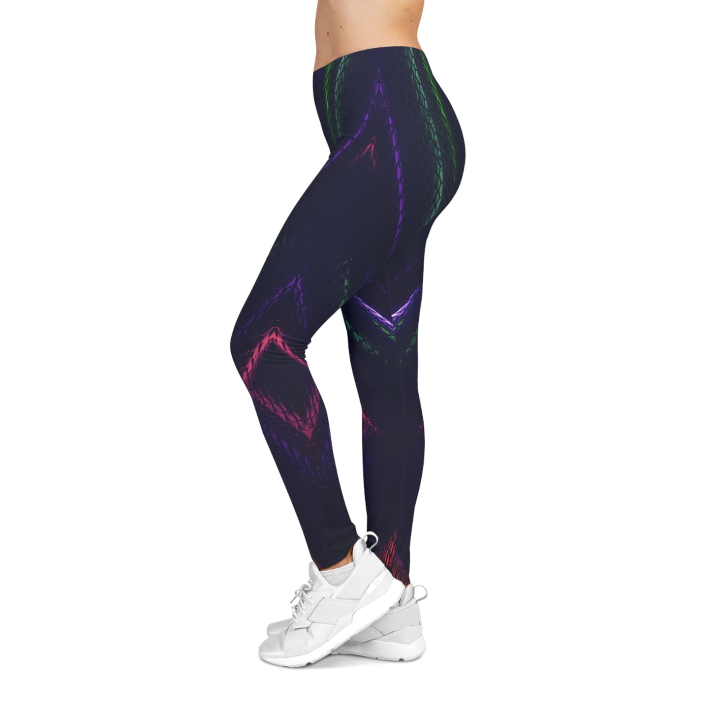 Vibrant Snakeskin Patterned Leggings for Active Lifestyle