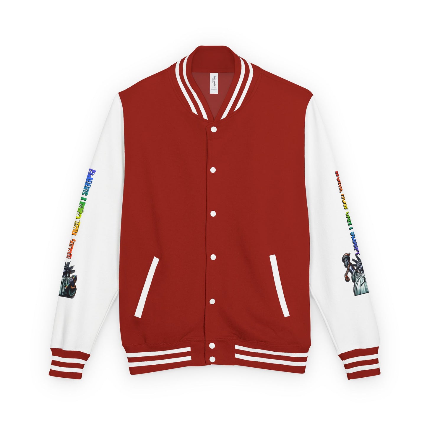 Letterman Jacket — 'America' Statue of Liberty Retro Graphic