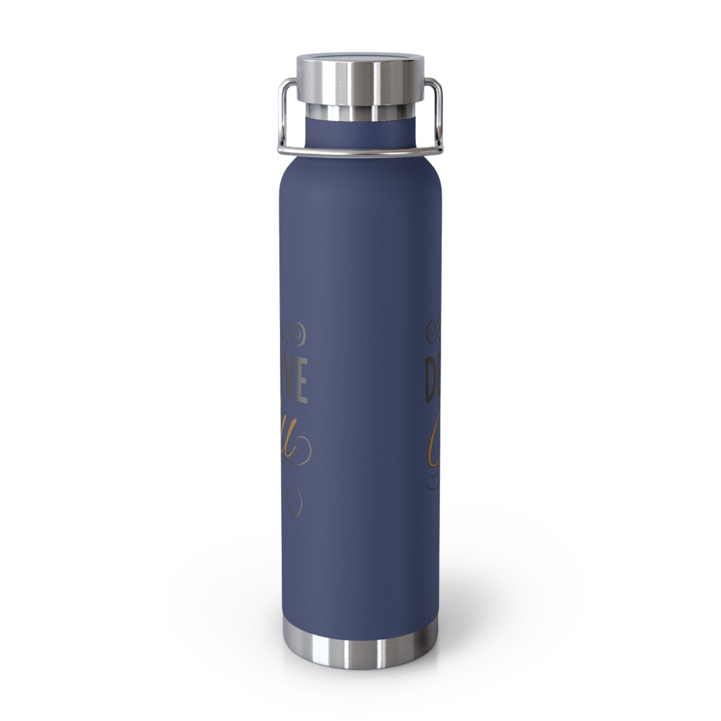 "I Deserve It All" Copper Vacuum Insulated Bottle, 22oz, Inspirational Lyrics from Kendrick Lamar Man in the Garden, Kendrick Lamar Fan Merchandise