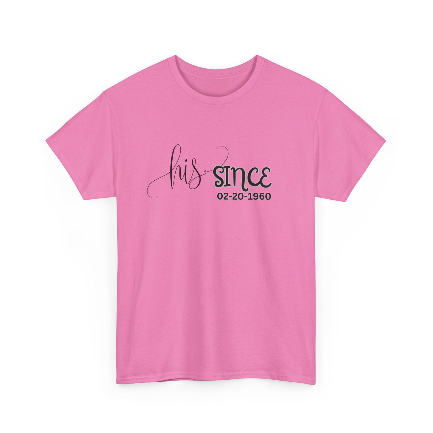 Personalized His and Hers Valentine T-Shirts, Custom Valentine T-Shirts, Unisex Valentine T-Shirts, T-Shirts for Couples, (Hers Solid Separately)