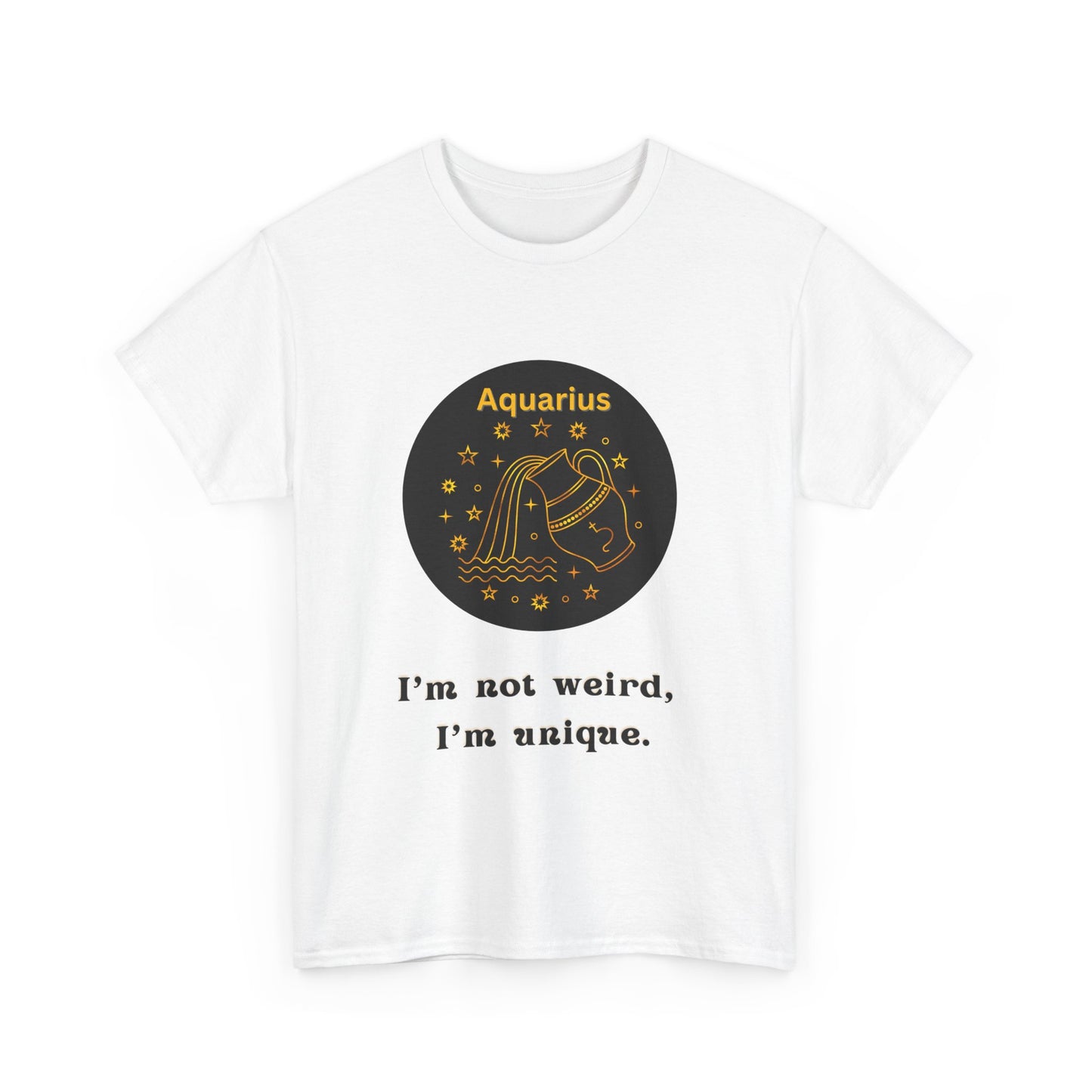 Aquarius T-Shirt, Aquarius Horoscope Gifts, Birth Month Gifts, Zodiac Sign T-Shirt Gifts, Astrology T-Shirt, Unisex Heavy Cotton Tee