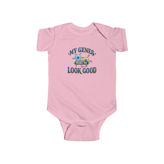 My Genes Make Me Look Good – Funny Baby Onesie for Boys & Girls (0–24 Months)