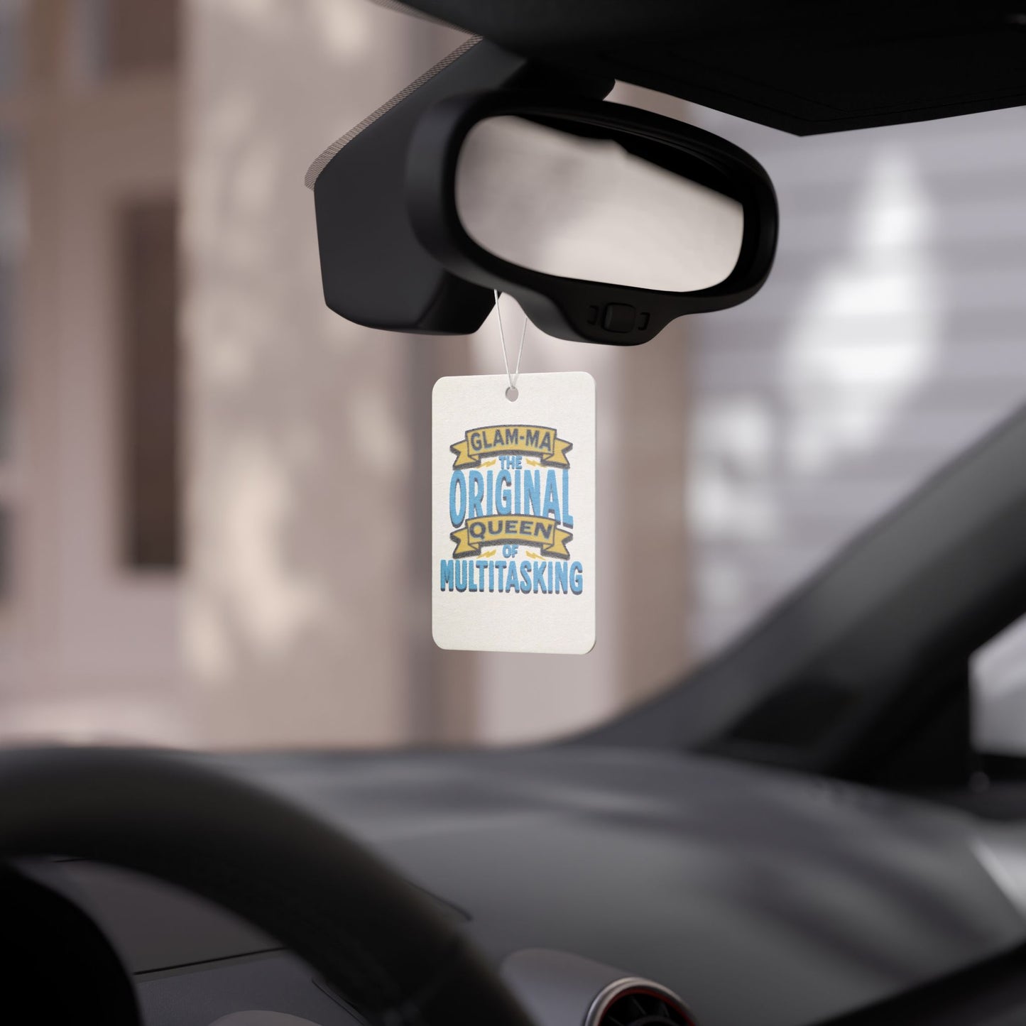 Glam-Ma Original Queen of Multitasking Car Air Freshener - Fun Gift for Grandmas and Moms,