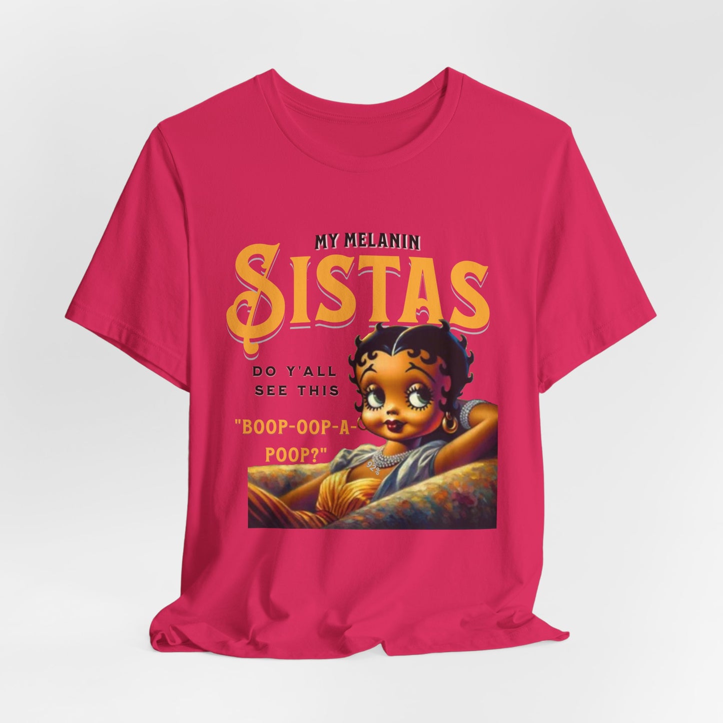 Melanin Betty Boop, 92% Black Woman Shirt, Black Girl Magic Tees, Black Culture T-Shirts, Humorous Betty Boop Shirts, Betty Boop T-Shirts