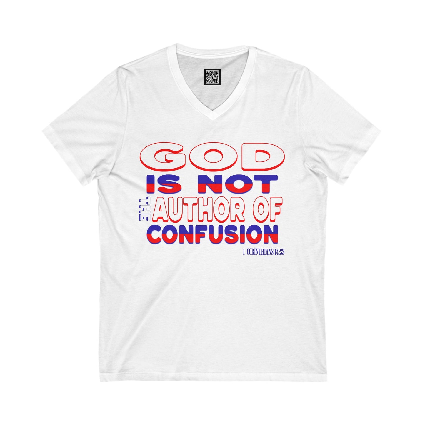 Faith-Based V-Neck Tee, Christian Apparel, Inspirational T-Shirt, Gift for Believers, Casual Outfit, Bible Verse Shirt, Wake up America