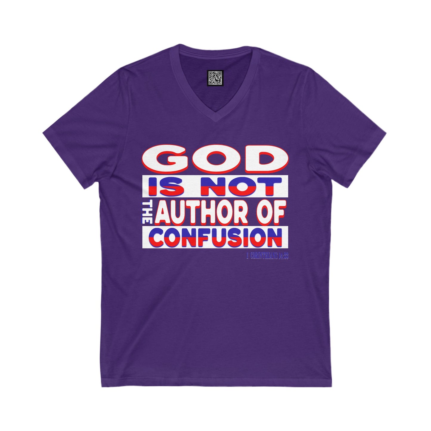 Faith-Based V-Neck Tee, Christian Apparel, Inspirational T-Shirt, Gift for Believers, Casual Outfit, Bible Verse Shirt, Wake up America