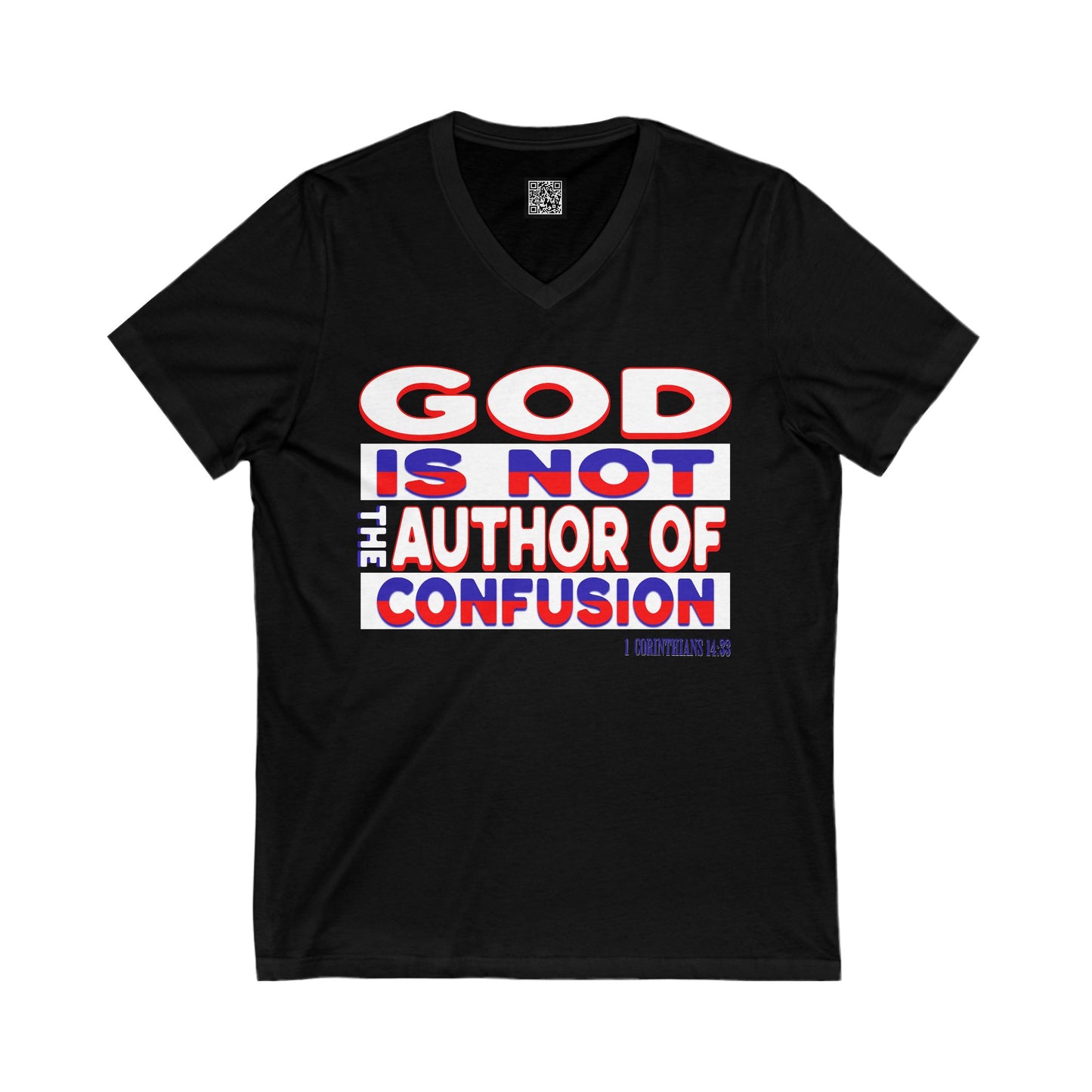 Faith-Based V-Neck Tee, Christian Apparel, Inspirational T-Shirt, Gift for Believers, Casual Outfit, Bible Verse Shirt, Wake up America