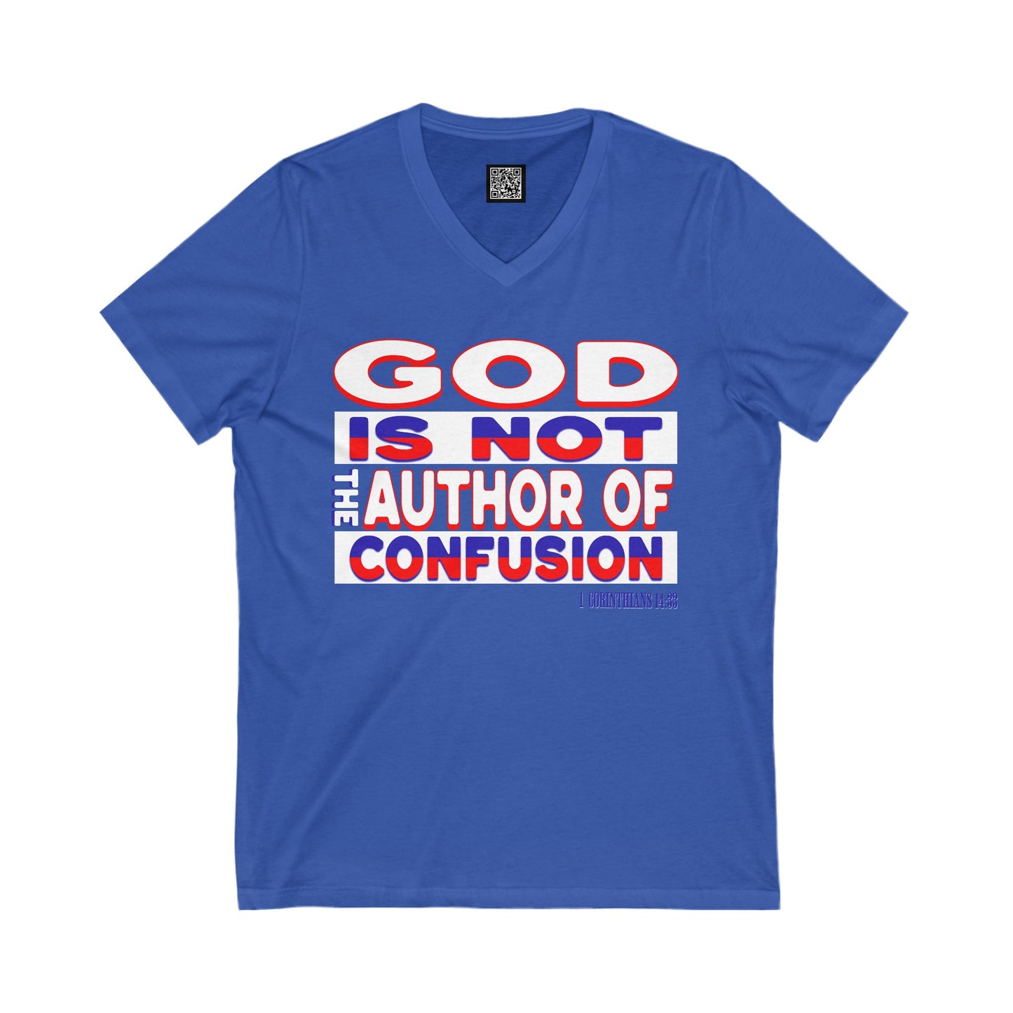 Faith-Based V-Neck Tee, Christian Apparel, Inspirational T-Shirt, Gift for Believers, Casual Outfit, Bible Verse Shirt, Wake up America