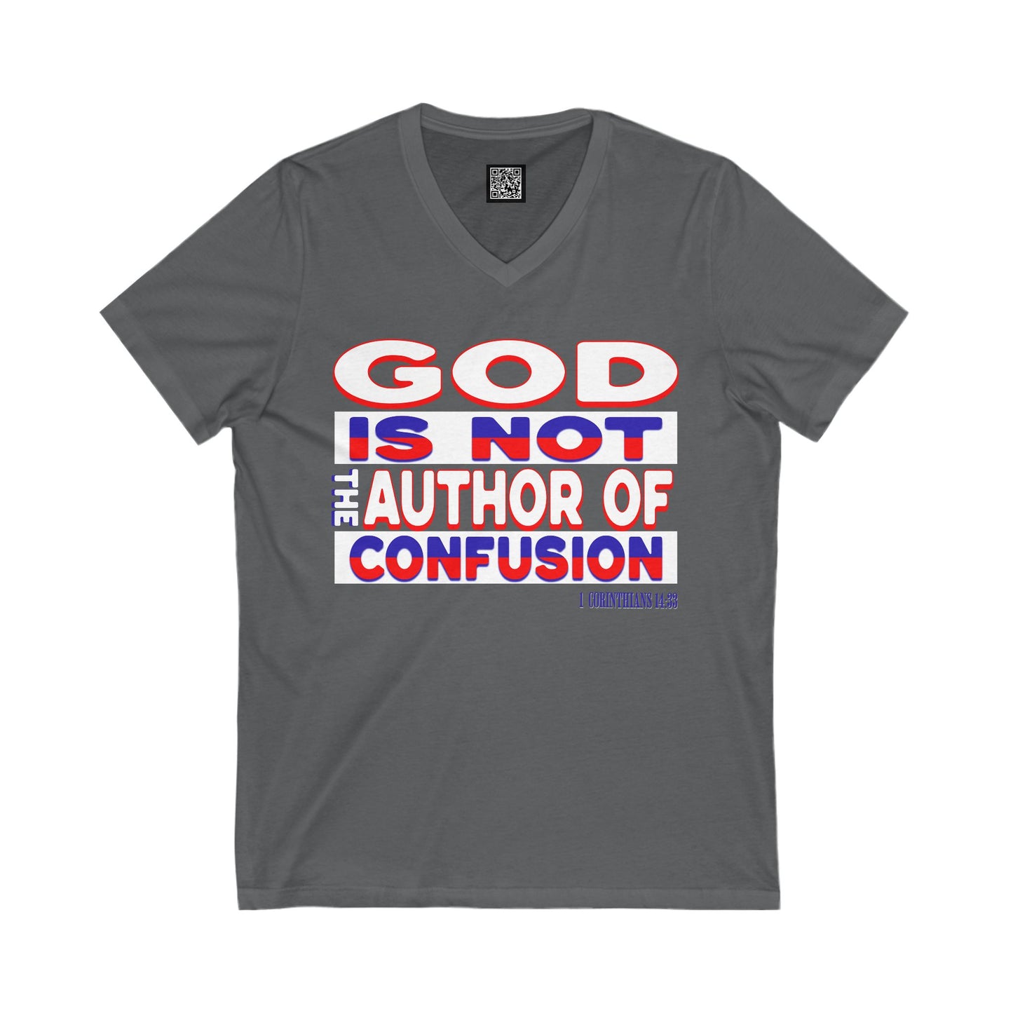 Faith-Based V-Neck Tee, Christian Apparel, Inspirational T-Shirt, Gift for Believers, Casual Outfit, Bible Verse Shirt, Wake up America