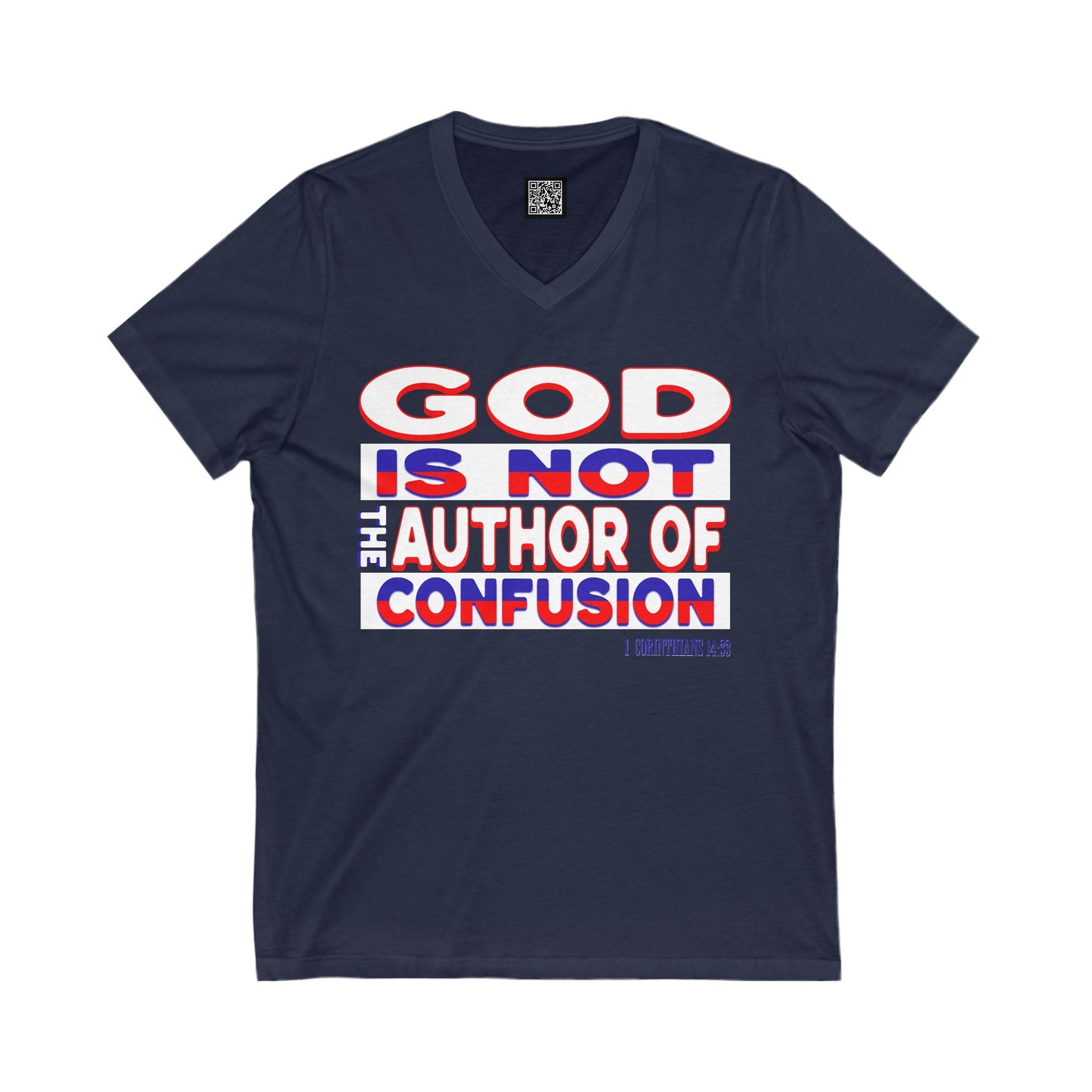 Faith-Based V-Neck Tee, Christian Apparel, Inspirational T-Shirt, Gift for Believers, Casual Outfit, Bible Verse Shirt, Wake up America