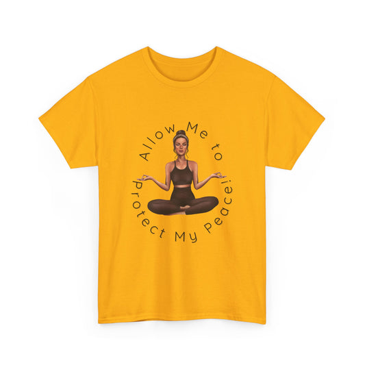 Protect My Peace Yoga Art, Serenity Yoga T-Shirt, Yoga Instructor Shirt, T-Shirt Gift for Yoga Instructor, Gift for Yoga Enthusiast, Fitness Instructor Gift