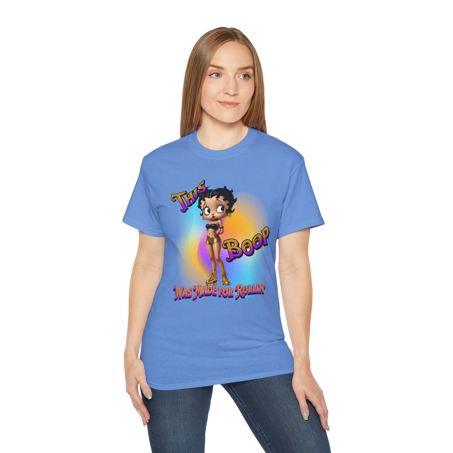 Retro Betty Boop Cartoon Tee, Fun Skater Themed T-Shirt, Vintage Skater Girl Shirt, Casual Wear, Betty Boop Design, Perfect Gift for Skater Fans