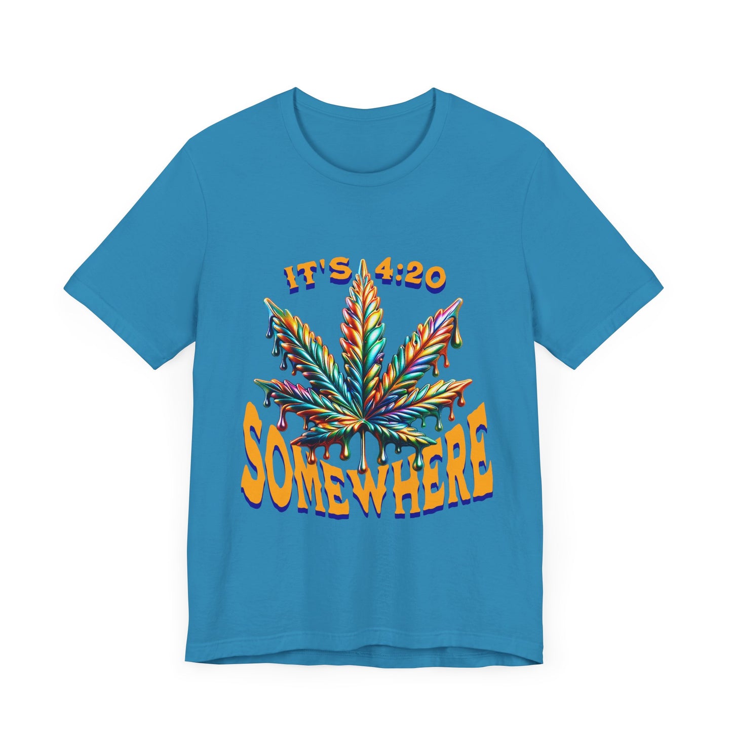 It's 420 Somewhere T-Shirt, Funny Marijuana Shirt, Cannabis Lifestyle Shirts, Funny Stoner Shirt, Cannabis Leaf T-Shirts, 420-Friendly Fashion