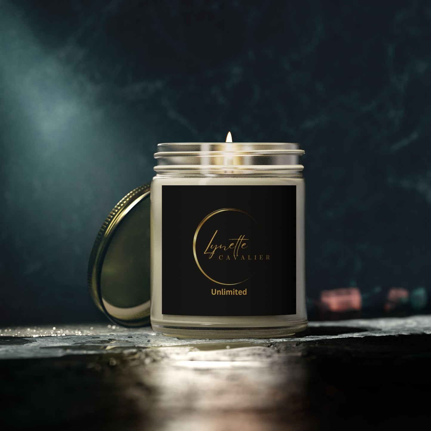 Lynette Cavalier's Scented Candles, Coconut Apricot Wax (4oz, 9oz), 20 Hours of Burn Time, Hand Poured Coconut Apricot Wax