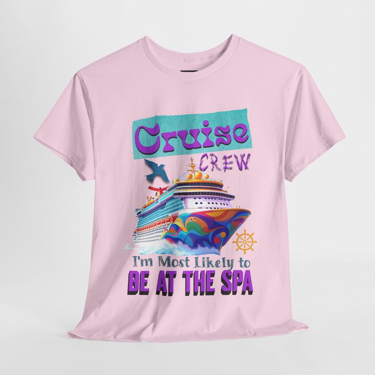 Cruise Crew Unisex Tee - Spa Day Vibes, Cruise Vacation T-Shirt, Funny Group Travel Apparel, Cruise Wear, Summer Fun Shirt