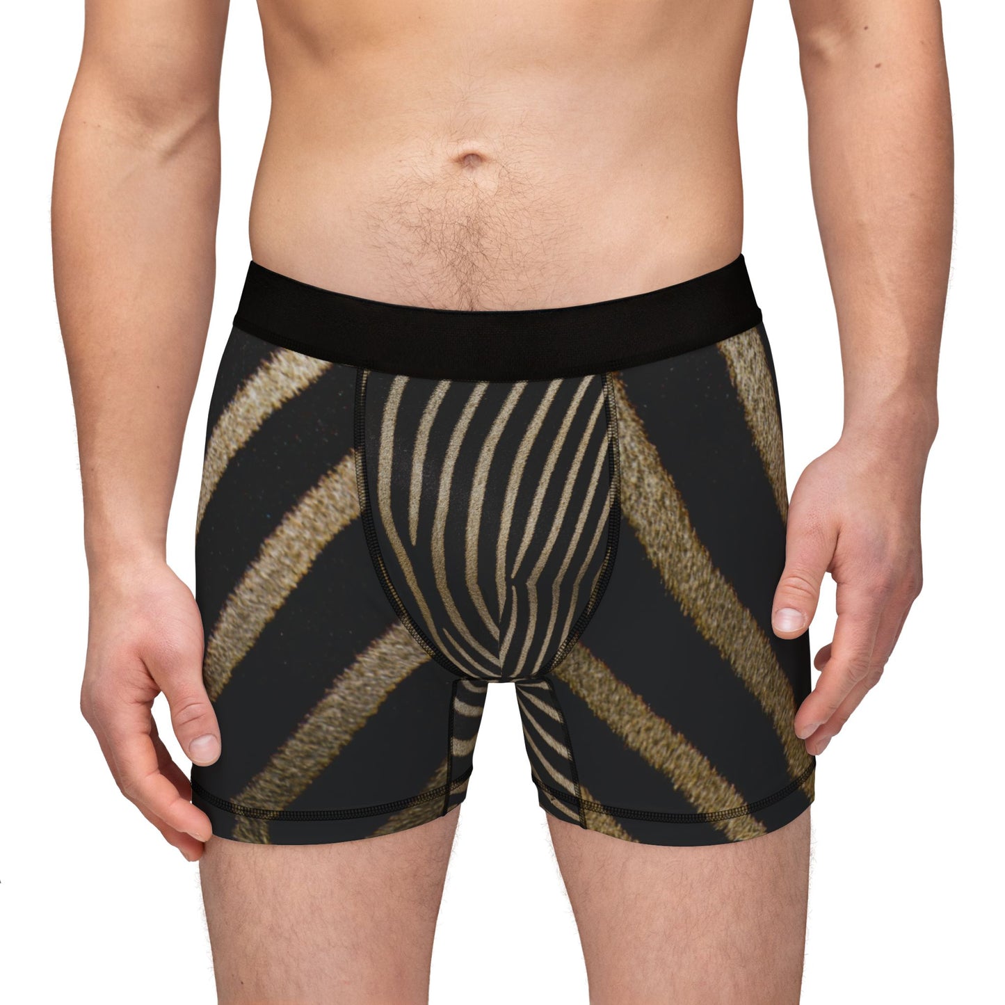 Wild Zebra Print Men's Boxers - Stylish & Comfortable Underwear for Everyday Wear (Women's Matching Underwear Sold Separately)