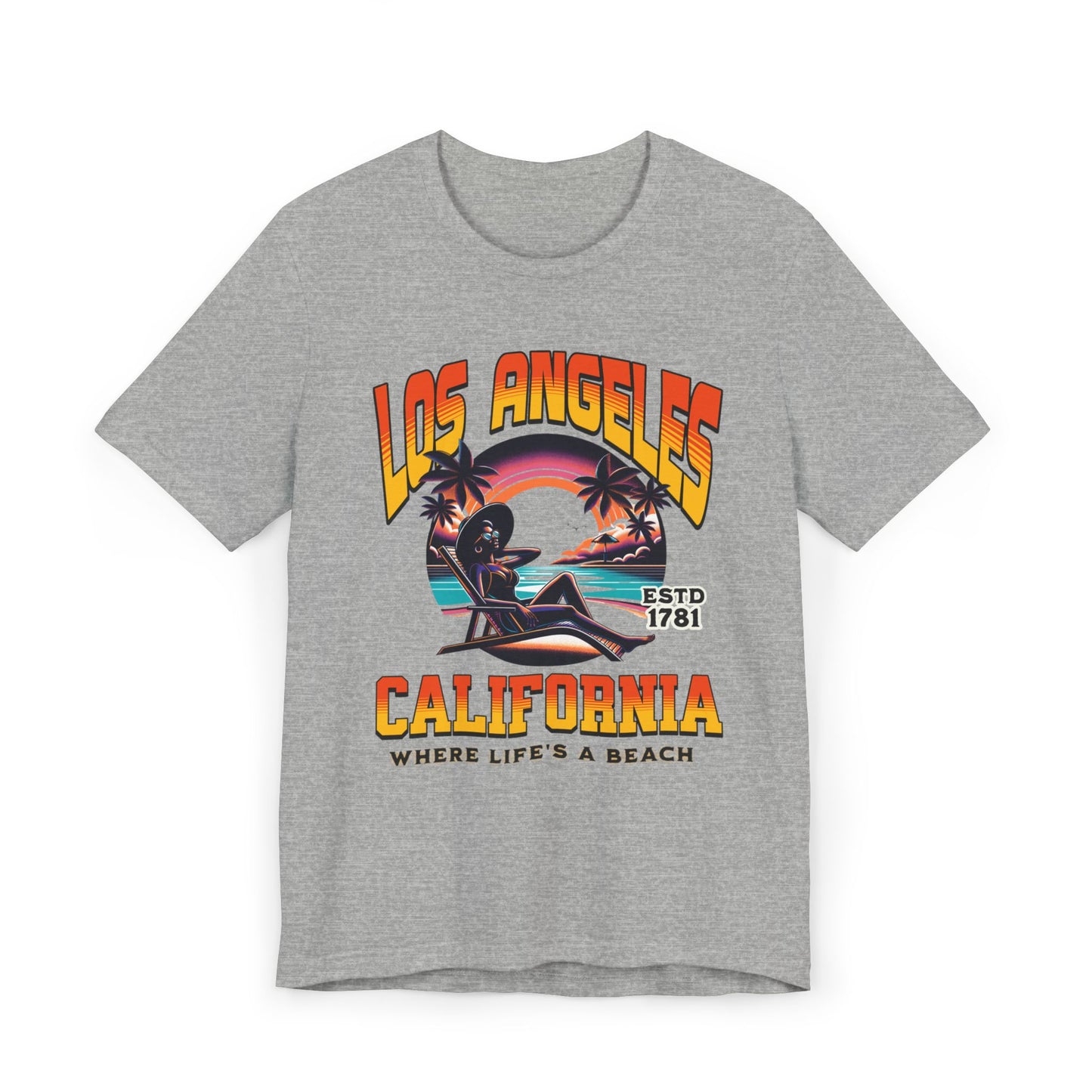 Los Angeles Vibes – “Where Life’s a Beach” Tee, Los Angeles Style Clothing, Beach Style T-Shirt, Rep Your City Los Angeles