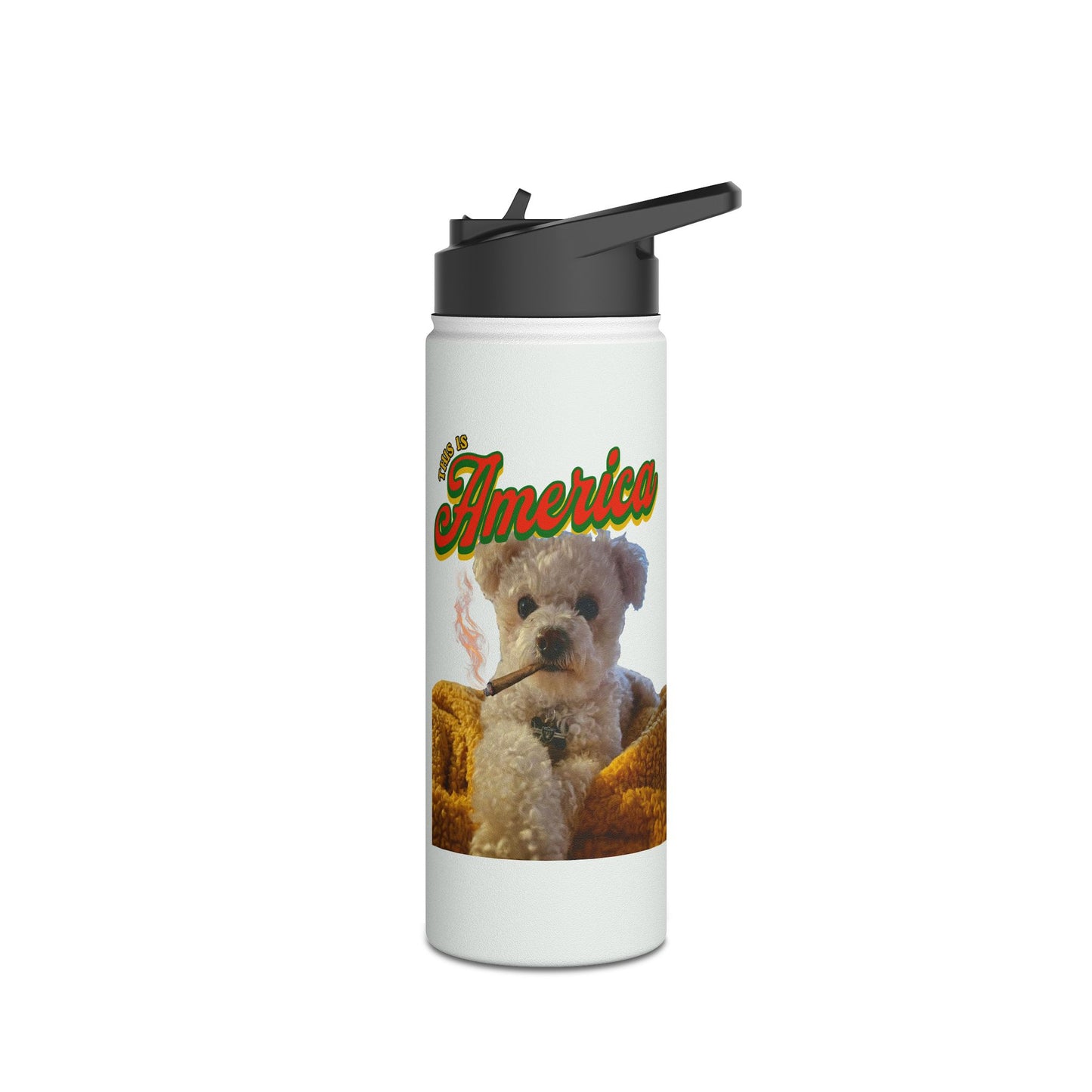 Pet Lover Stainless Steel Water Bottle — Cute Custom Dog Photo Design
