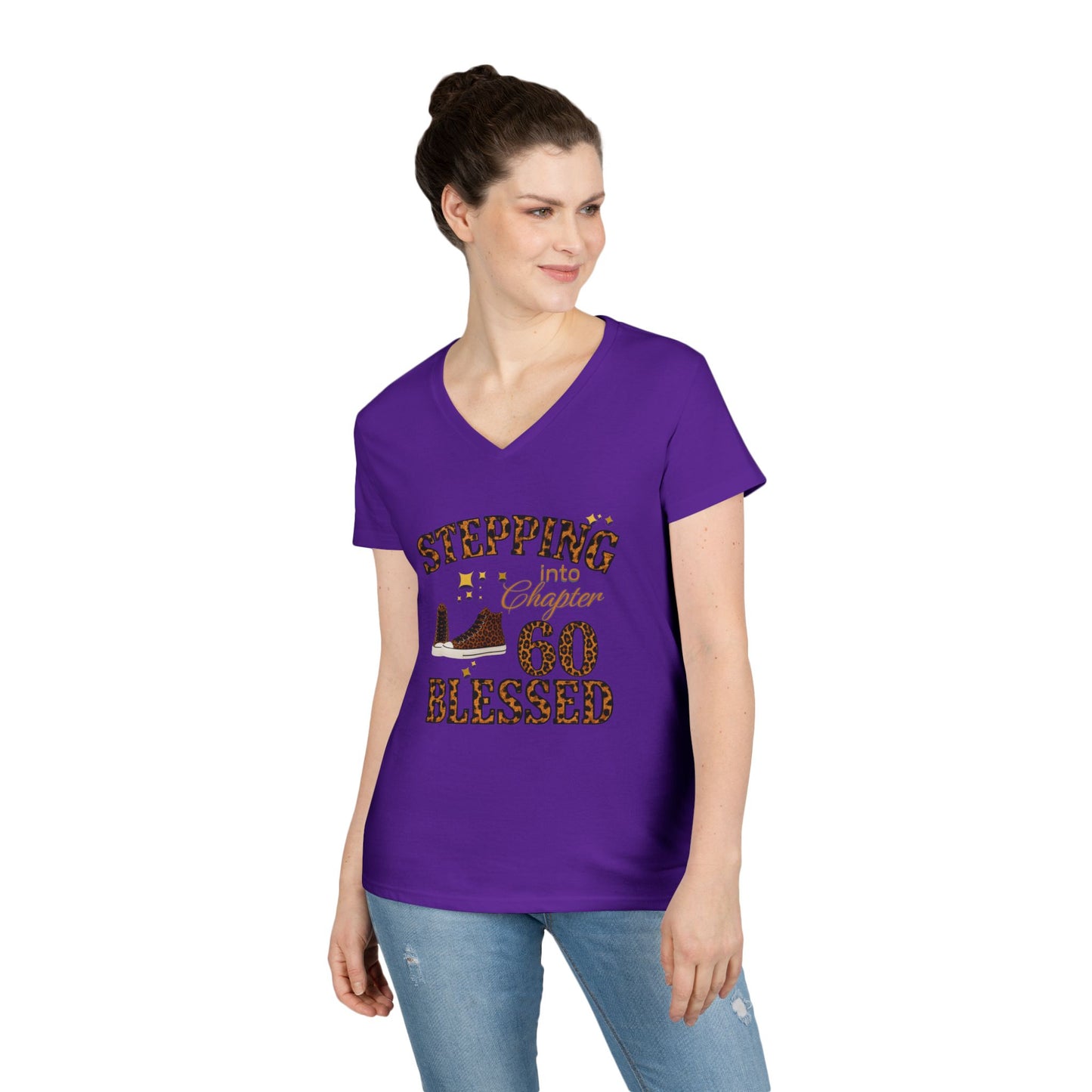 Stepping into Chapter 60 Blessed V-Neck Tee