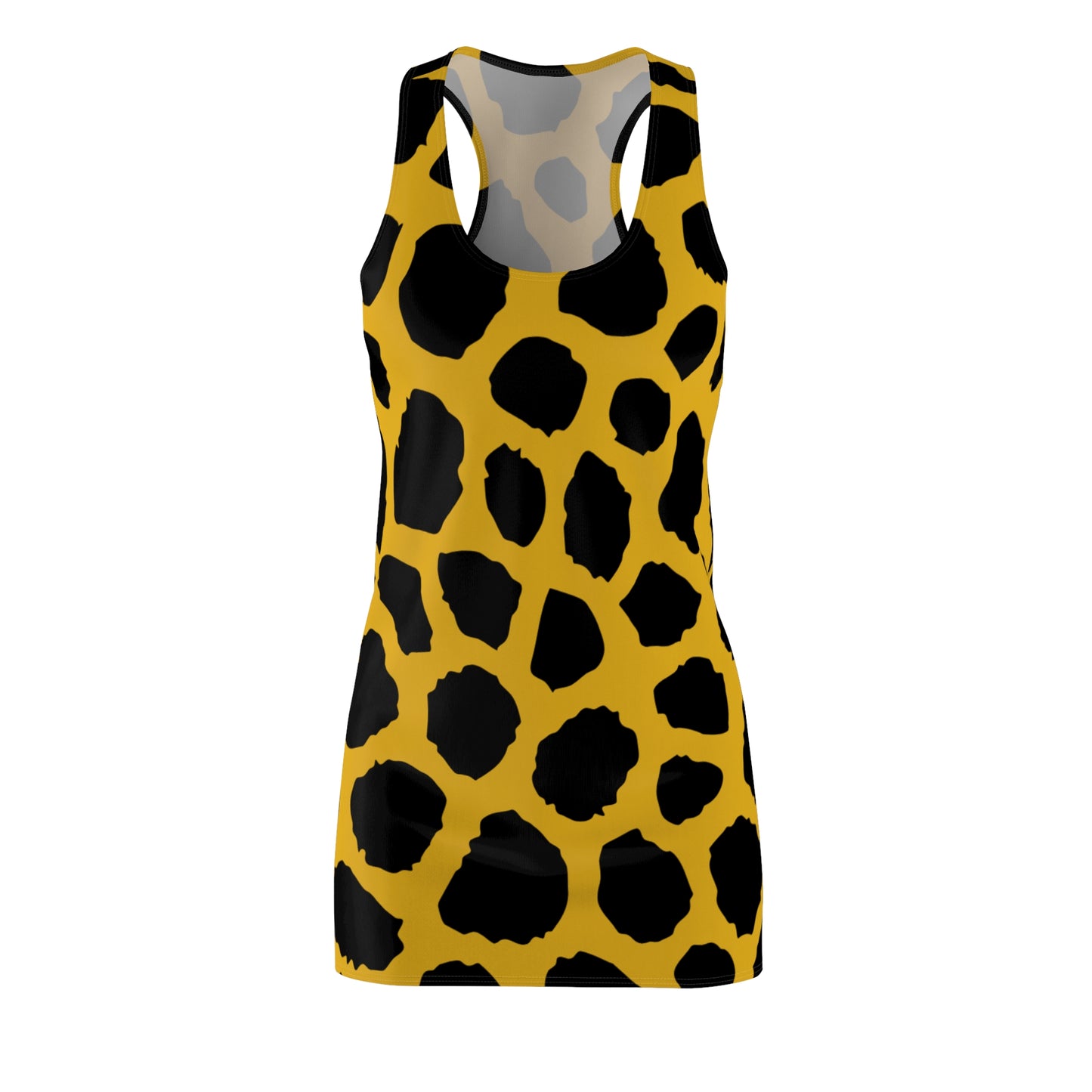 Bold Giraffe Print Racerback Dress - Trendy Summer Outfit, Cute Cool Summer Dress for Women Sizes XS to 2XL,