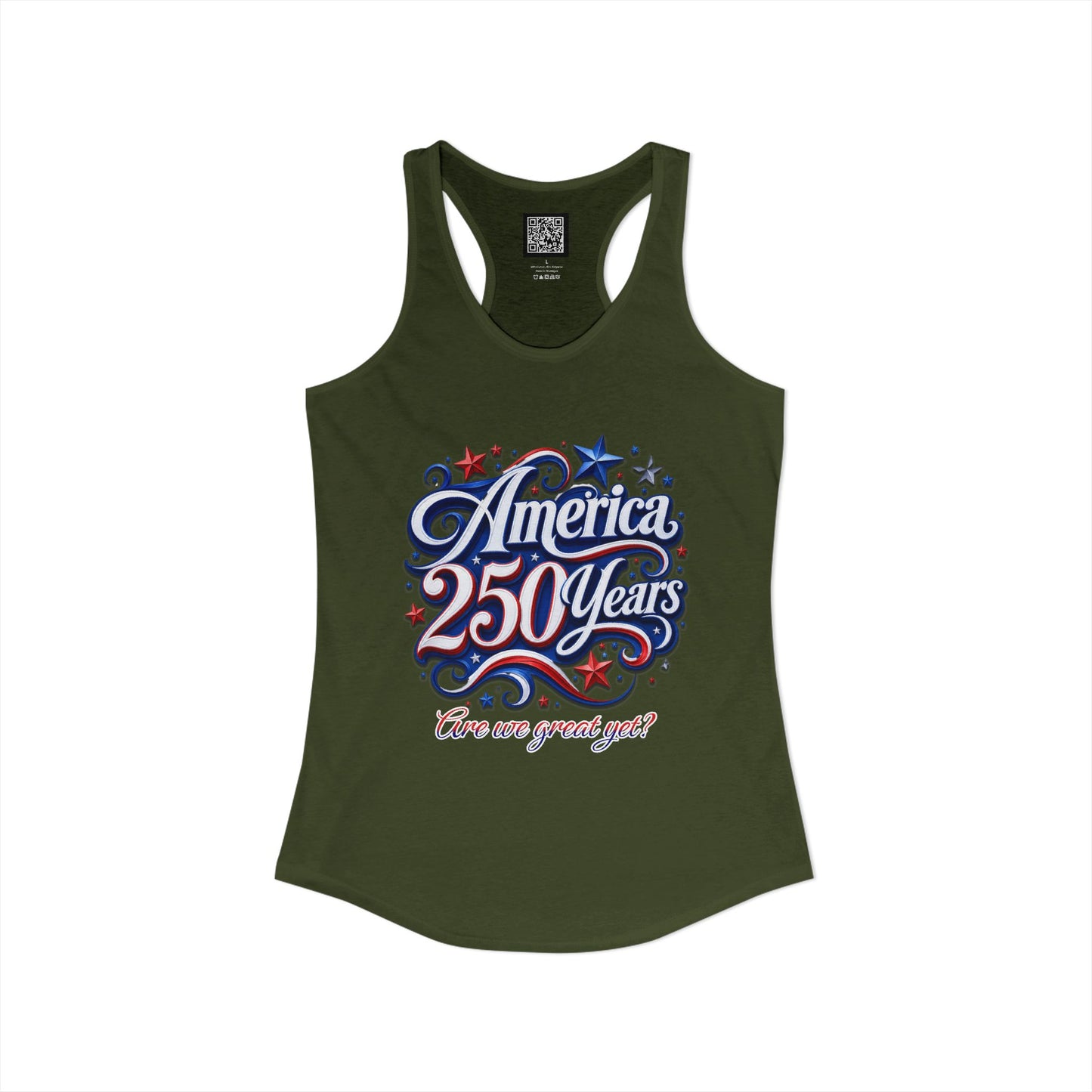 Women's America 250 Year's Racerback Tank 4th of July T-Shirt
