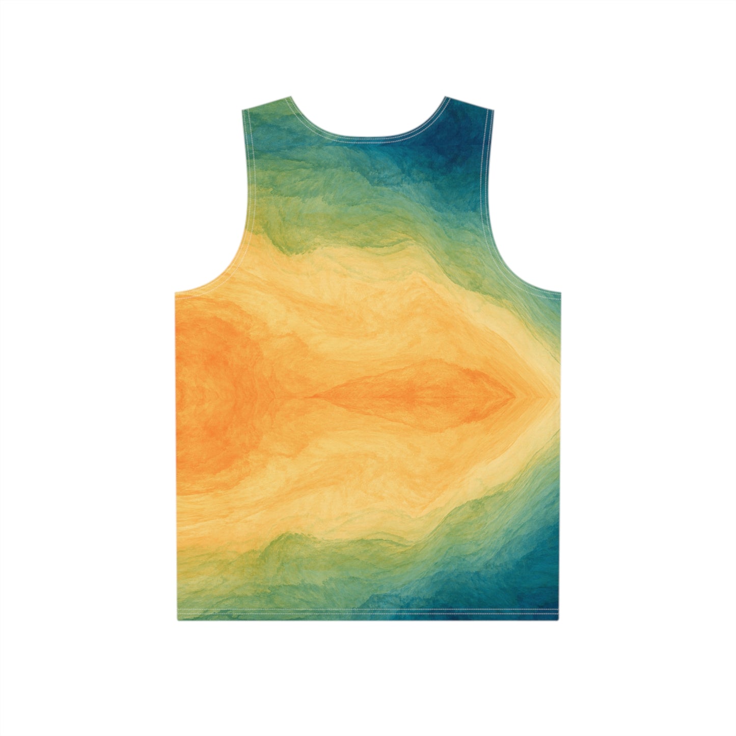 Men's Multi-Colored Gradient Tank Top, Gym Tank Top for Men, Perfect Gift for Sports Enthusiasts: Basketball, Skaters, Soccer, Etc.