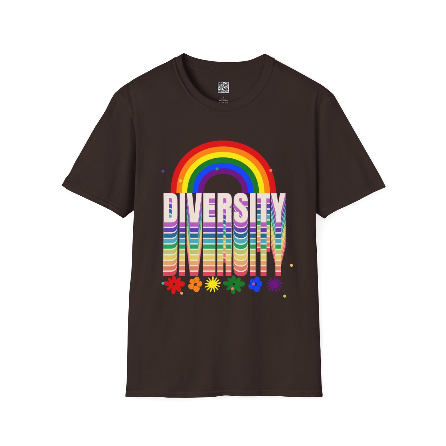 Rainbow Diversity Unisex Softstyle T-Shirt, LGBTQ+ Pride Apparel, WEHO Inclusive Gift, Casual Wear, Colorful Tee for Pride Celebrations
