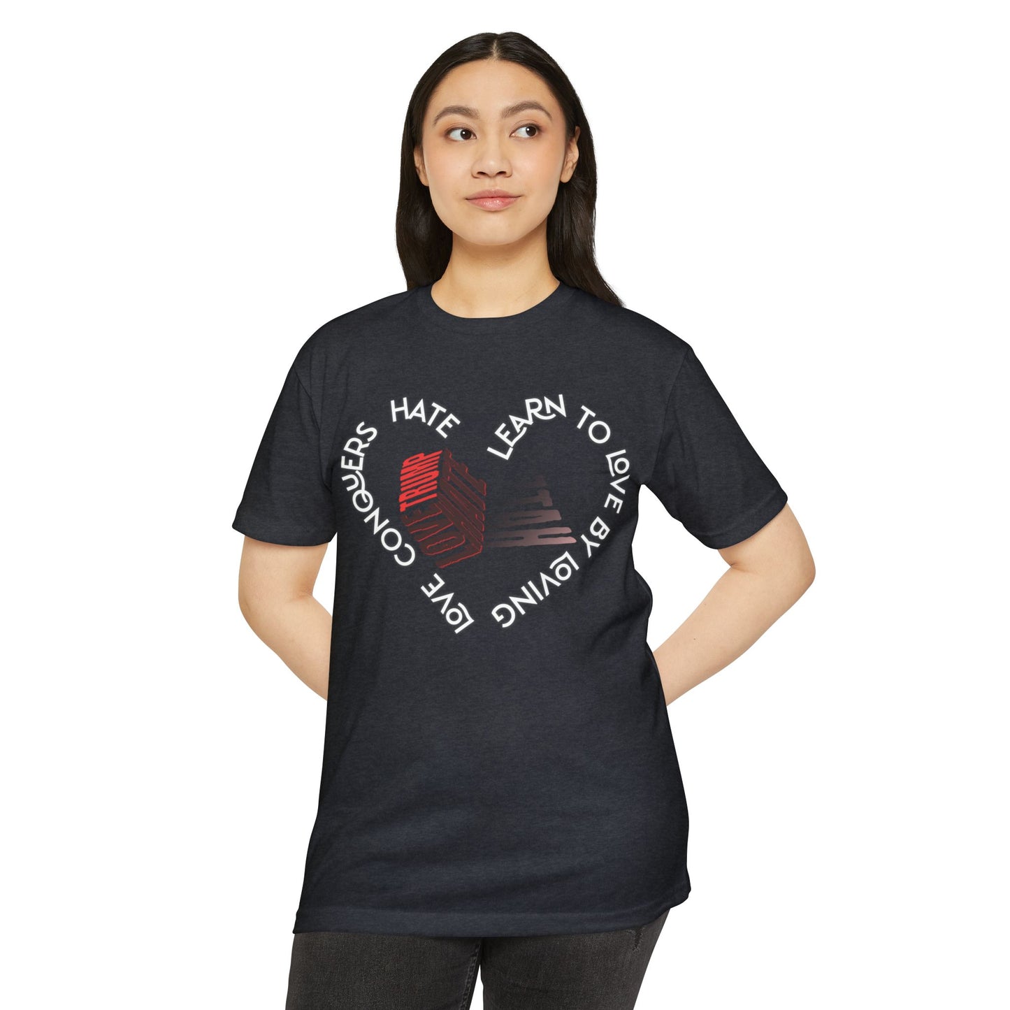 Vibrant Love Trump Hate Unisex T-Shirt, Graphic Tee for Casual Wear, Ideal for Gift, Summer Vibes, Celebration Style, Trendy Streetwear
