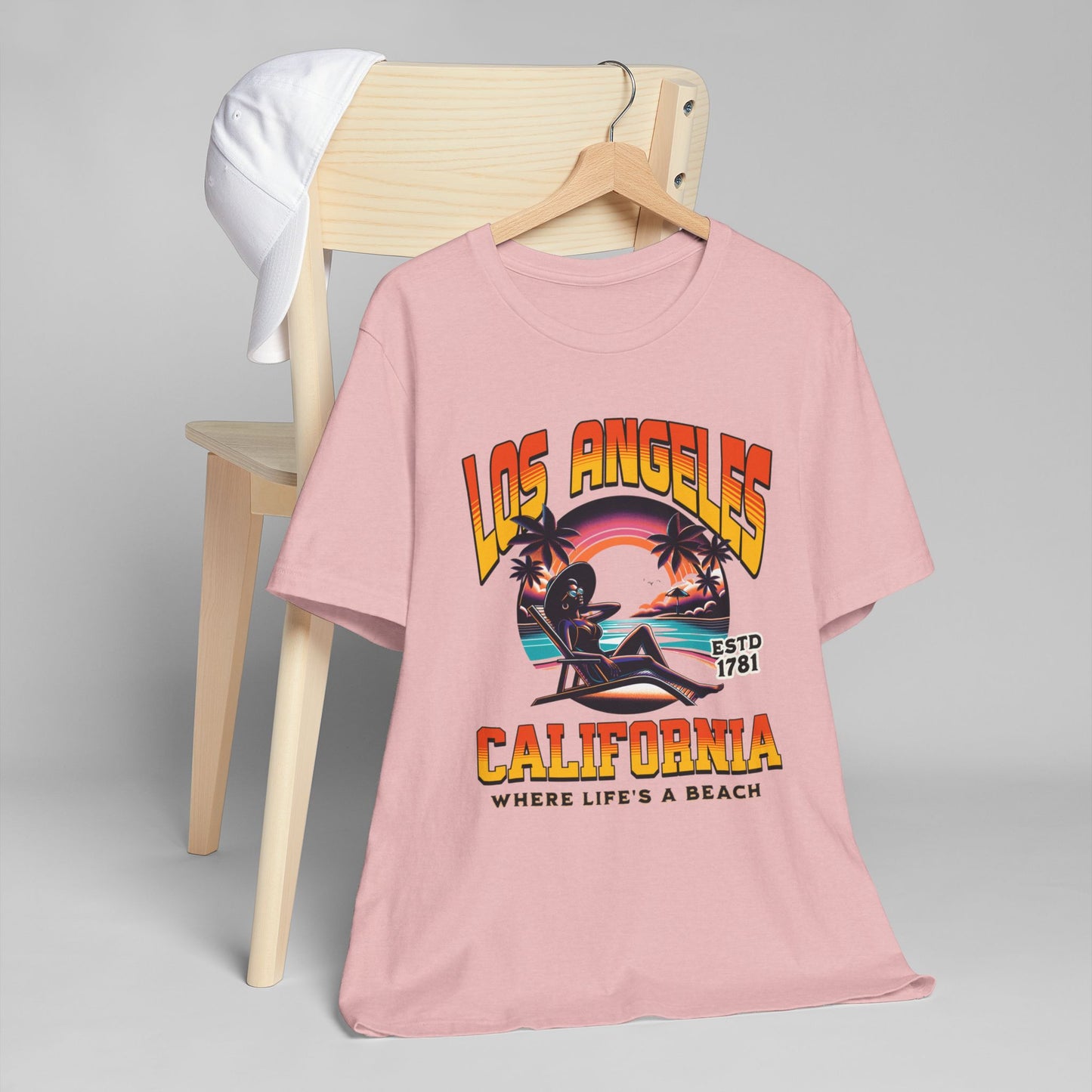 Los Angeles Vibes – “Where Life’s a Beach” Tee, Los Angeles Style Clothing, Beach Style T-Shirt, Rep Your City Los Angeles