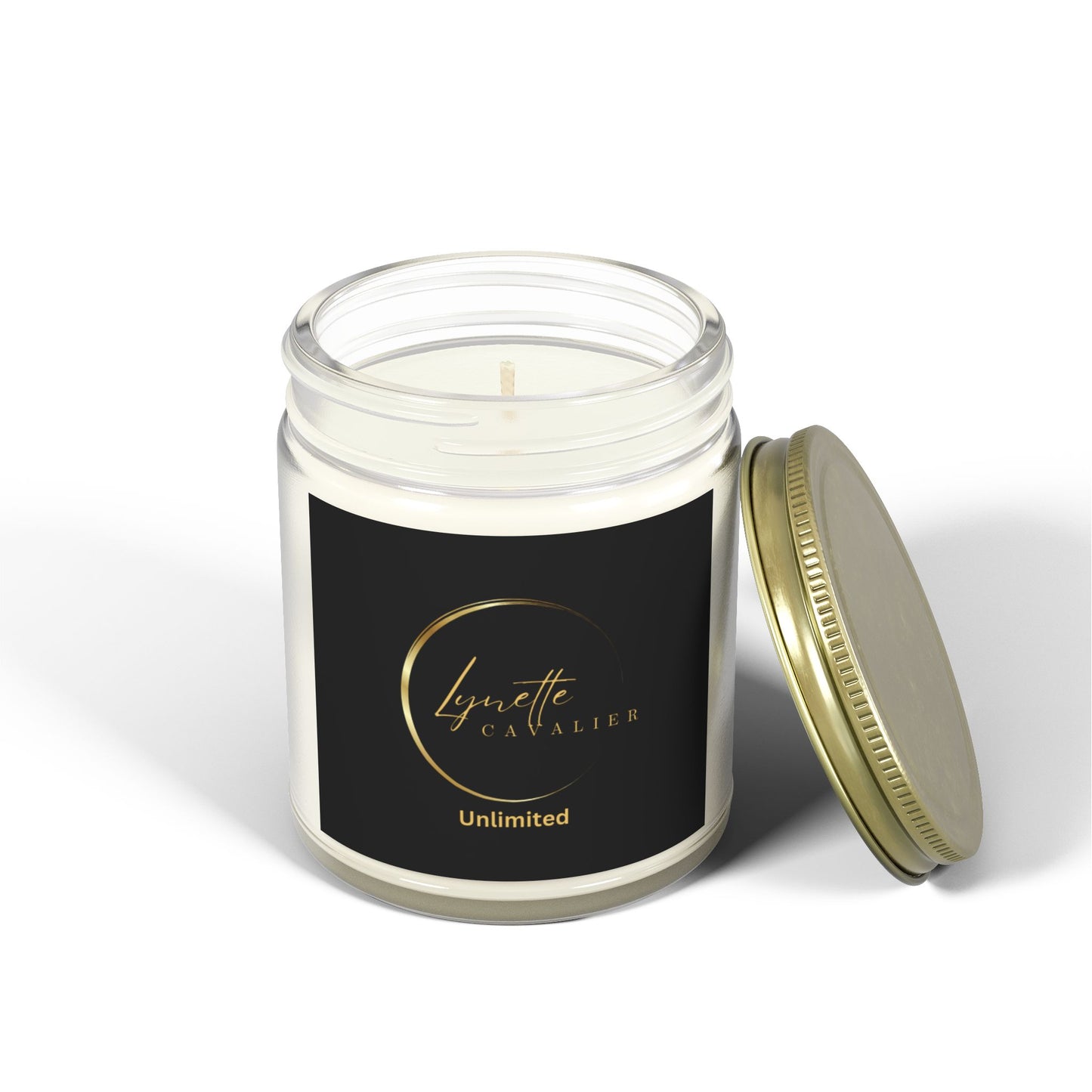 Lynette Cavalier's Scented Candles, Coconut Apricot Wax (4oz, 9oz), 20 Hours of Burn Time, Hand Poured Coconut Apricot Wax