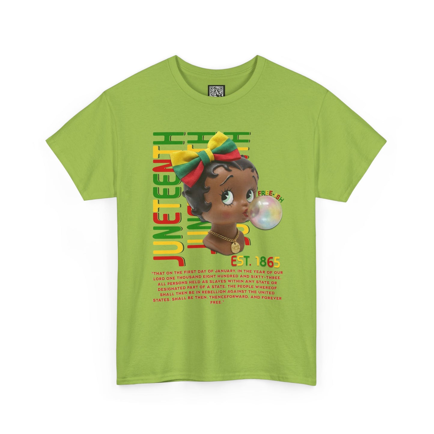 Juneteenth Betty Boop Graphic Tee — "Juneteenth Est. 1865" Celebration T-Shirt