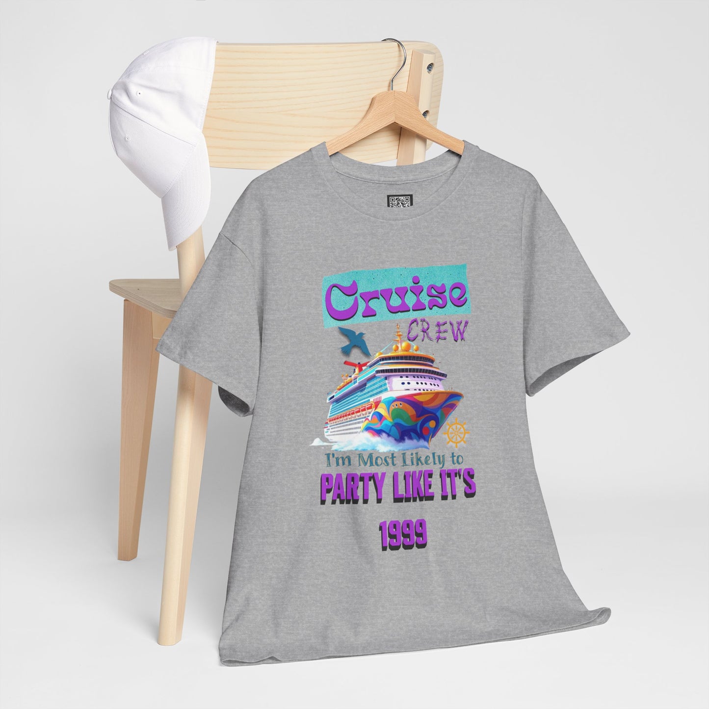 Cruise Crew Heavy Cotton Tee - Party Like It's 1999, Cruise Vacation T-Shirt, Summer Cruise Shirt, Fun Travel Apparel, Gift for Cruise Enthusiasts