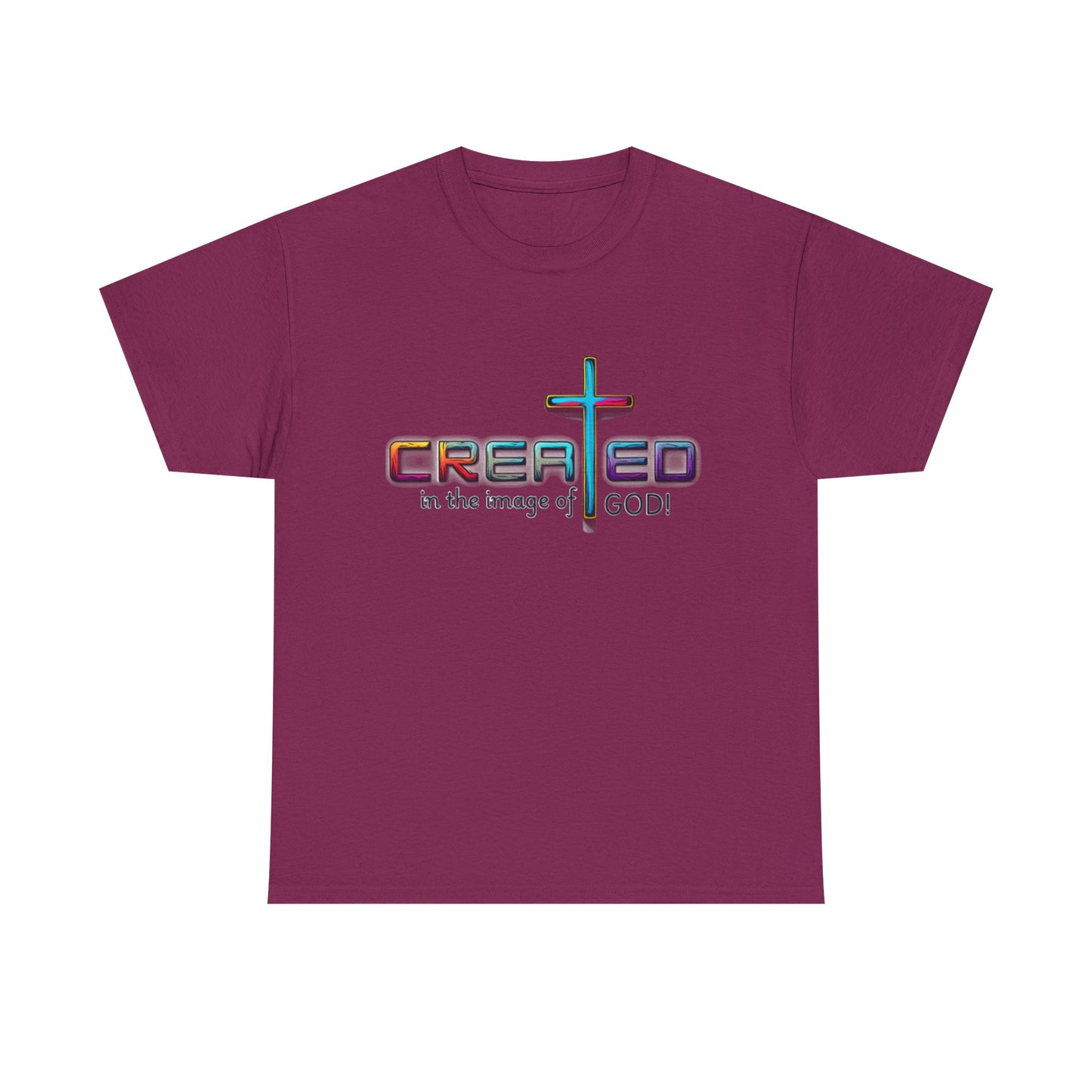 Religious T-Shirt, Inspirational Shirt, Unisex Christian Apparel, Jesus T-Shirt to Motivate, Christian T-Shirt, Created in His Image, God is